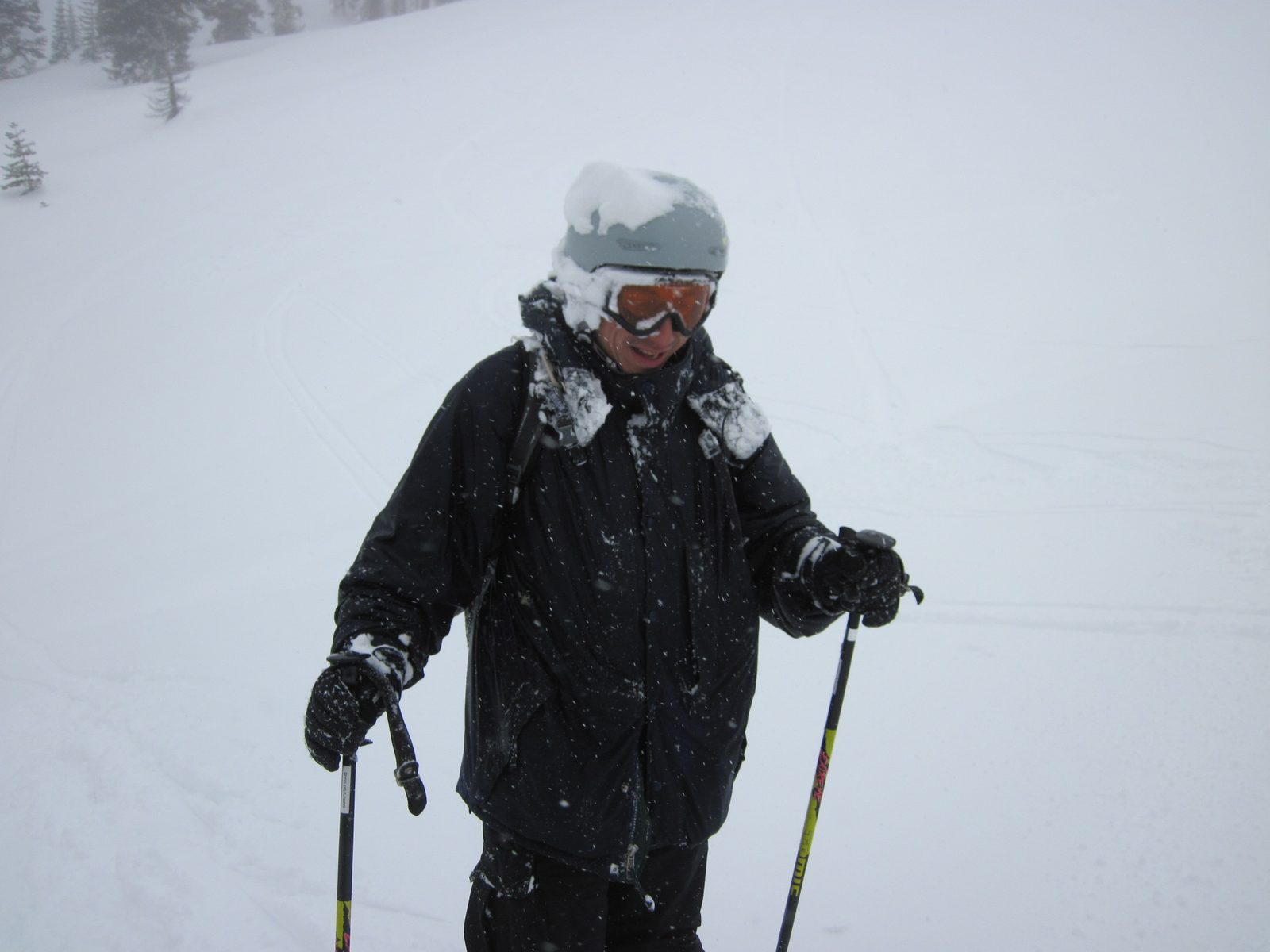 Classmate John Huang took a tumble down the hill.