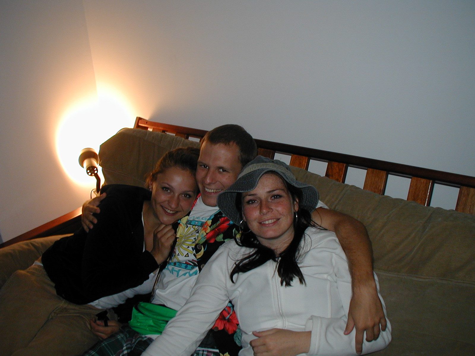 Tini John and Vroni at Alison's 23rd birthday party at her apartment on 3rd street, between 1st...