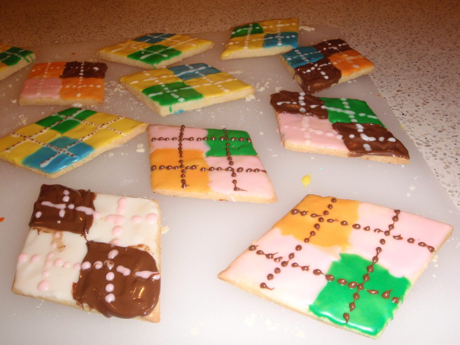 The one on the left was my favorite:  chocolate and vanilla sugar frosting with pink sugar...