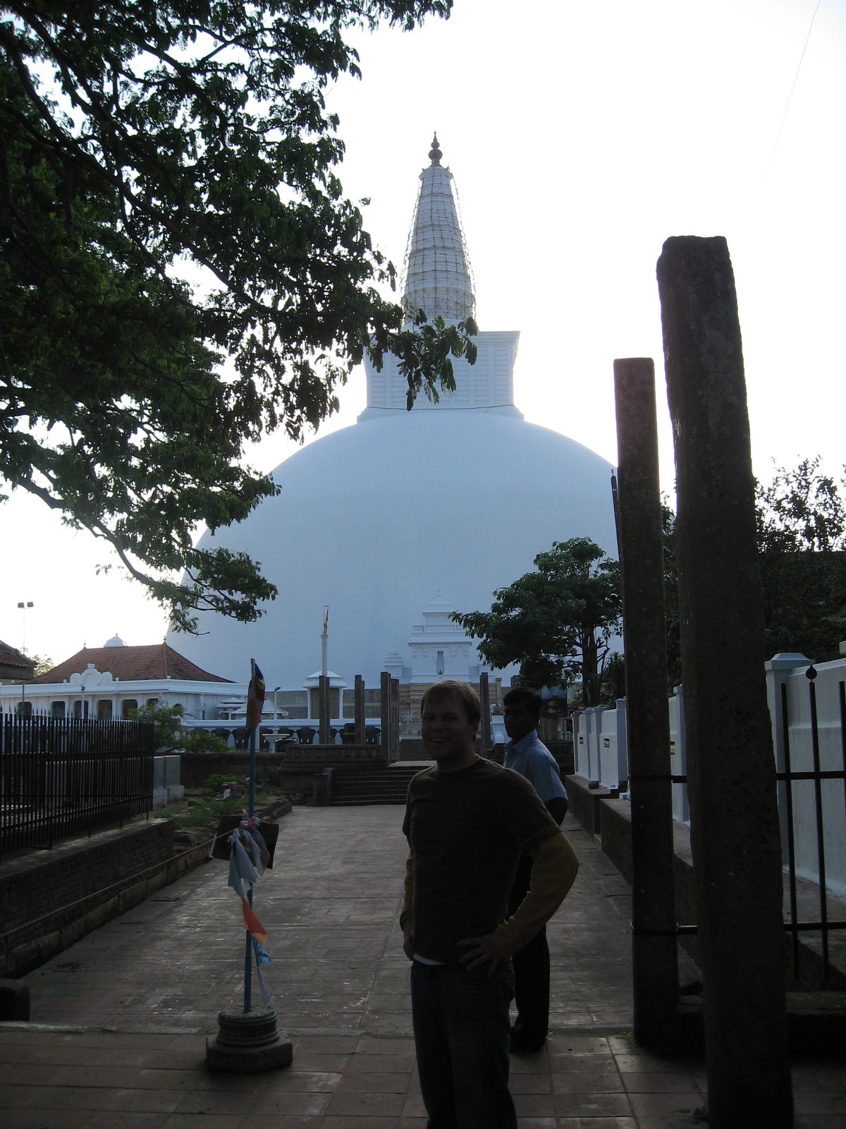 John in front of one of the larger stupas.  These entire place complexes are considered sacred...