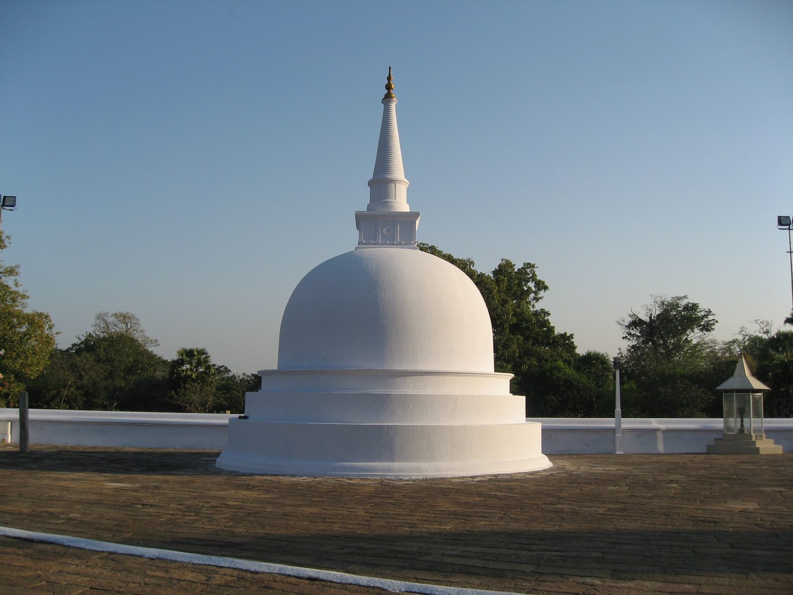 A smaller stupa next to Ruwanwelisaya stupa at Anuradhapura.