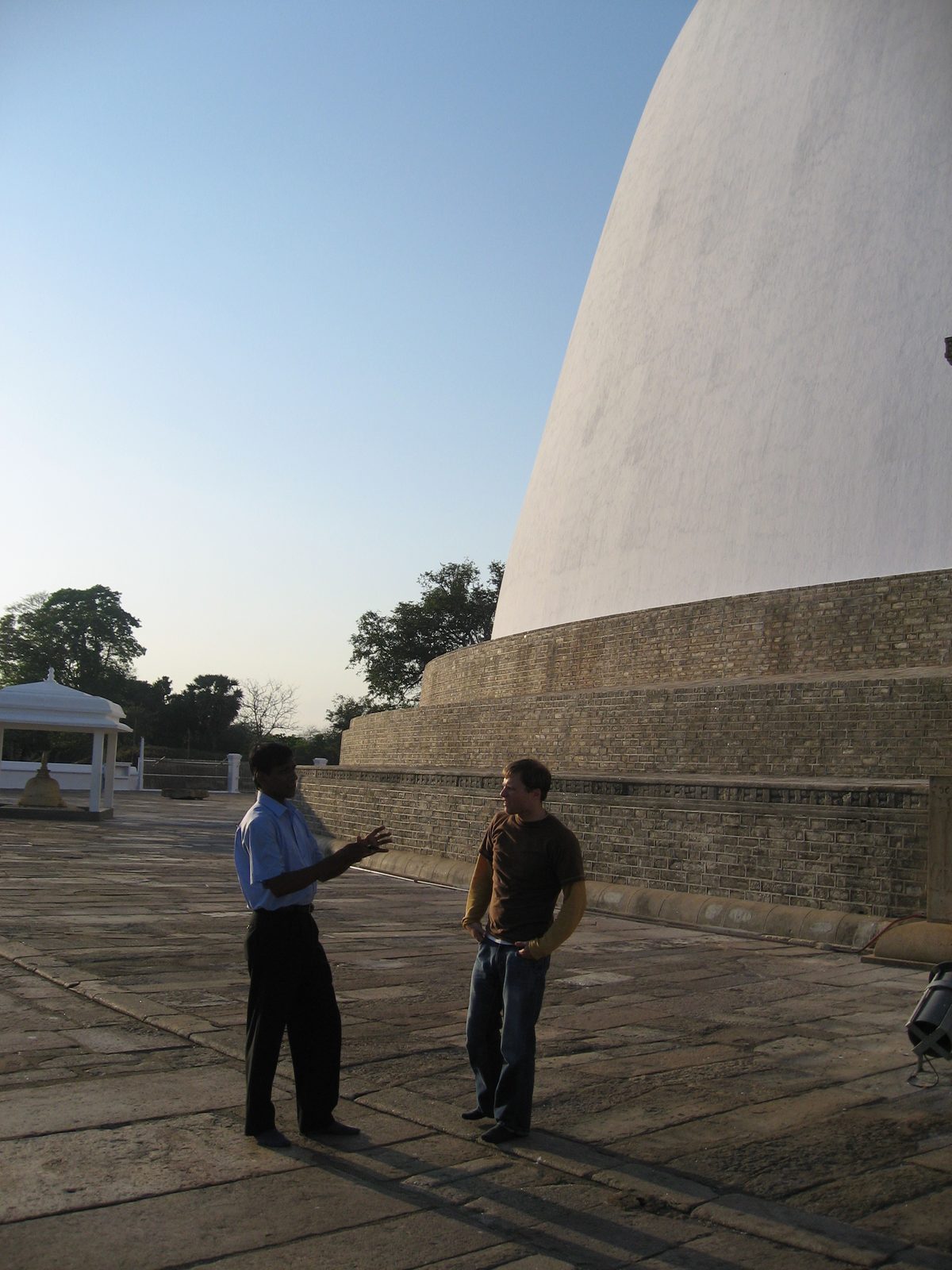 John asks some questions of our guide.