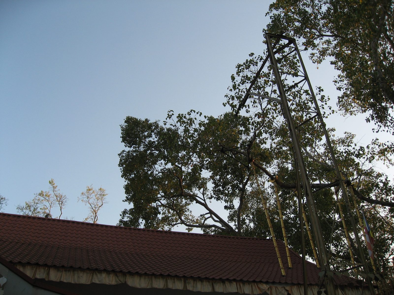 Still, the monks take good care of it, and have erected this steel superstructure to keep it up.