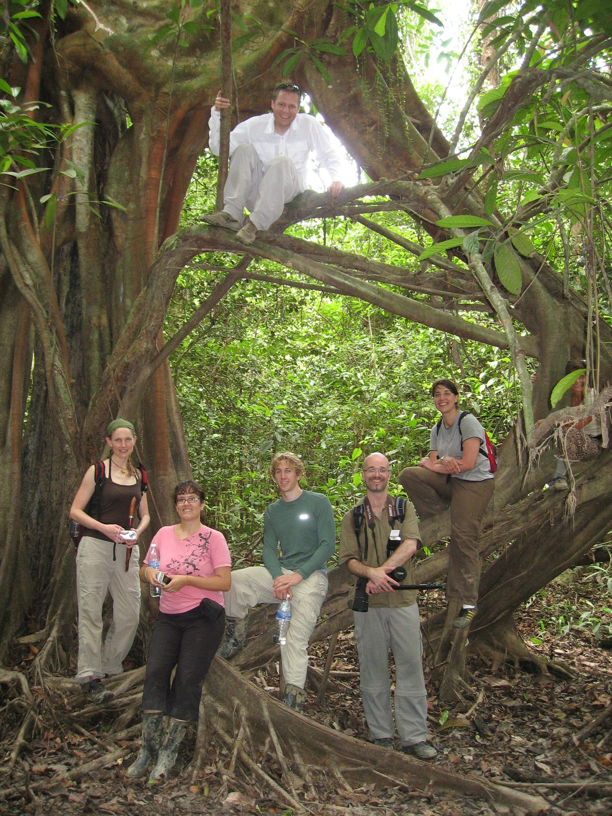 Group photo:  John (top) and from left to right Sigrid, Megan, Trevor, Henning, and Gilda.