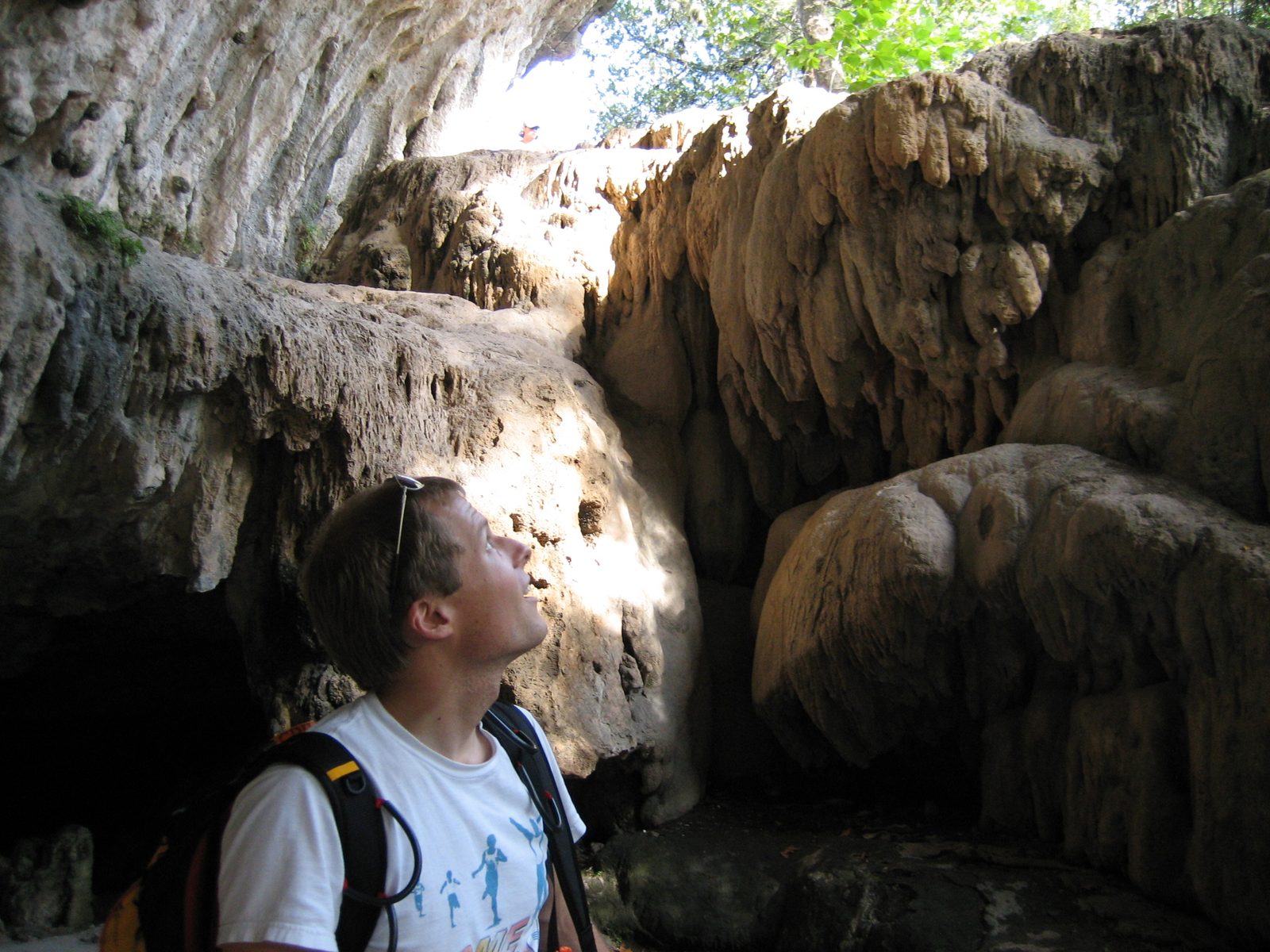 Standing at the mouth of one of the Reimer's Ranch caves.