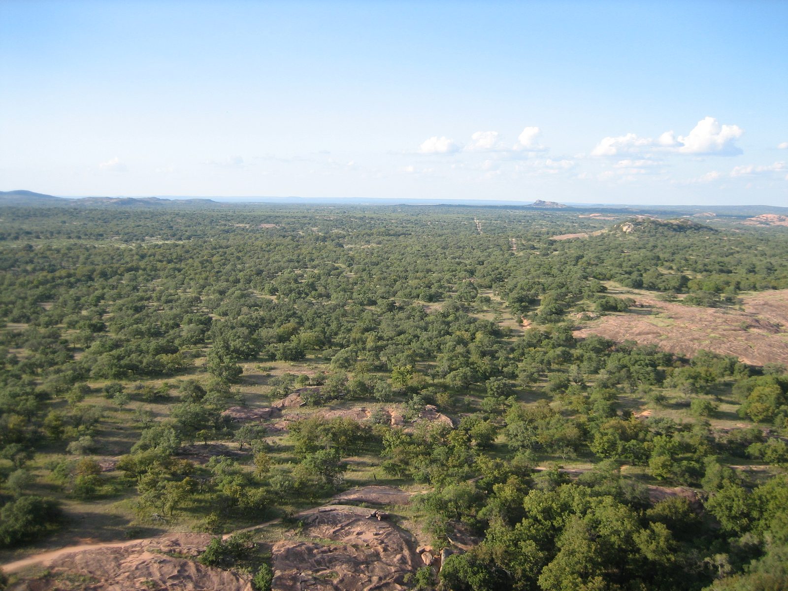 View northeast from the top of the dome.