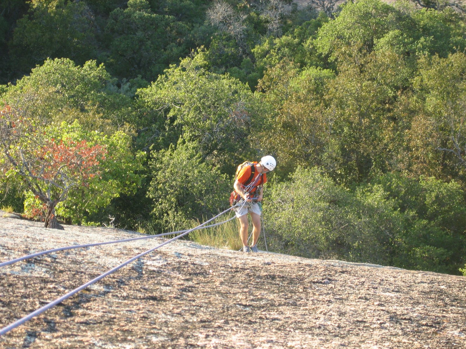 First rappel down Boston sequence shot #2.