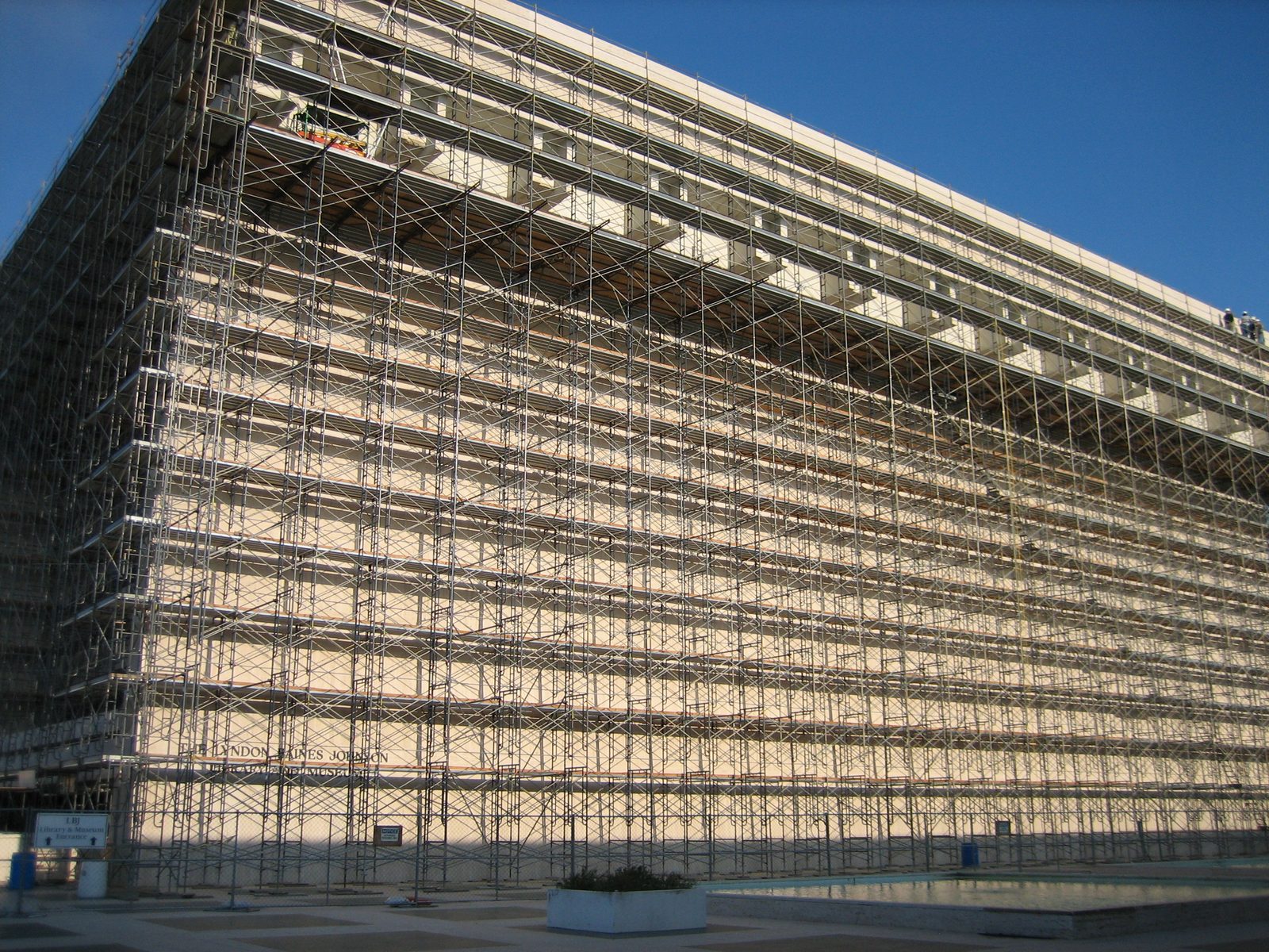 The LBJ Library has a bit of scaffolding on it these days...