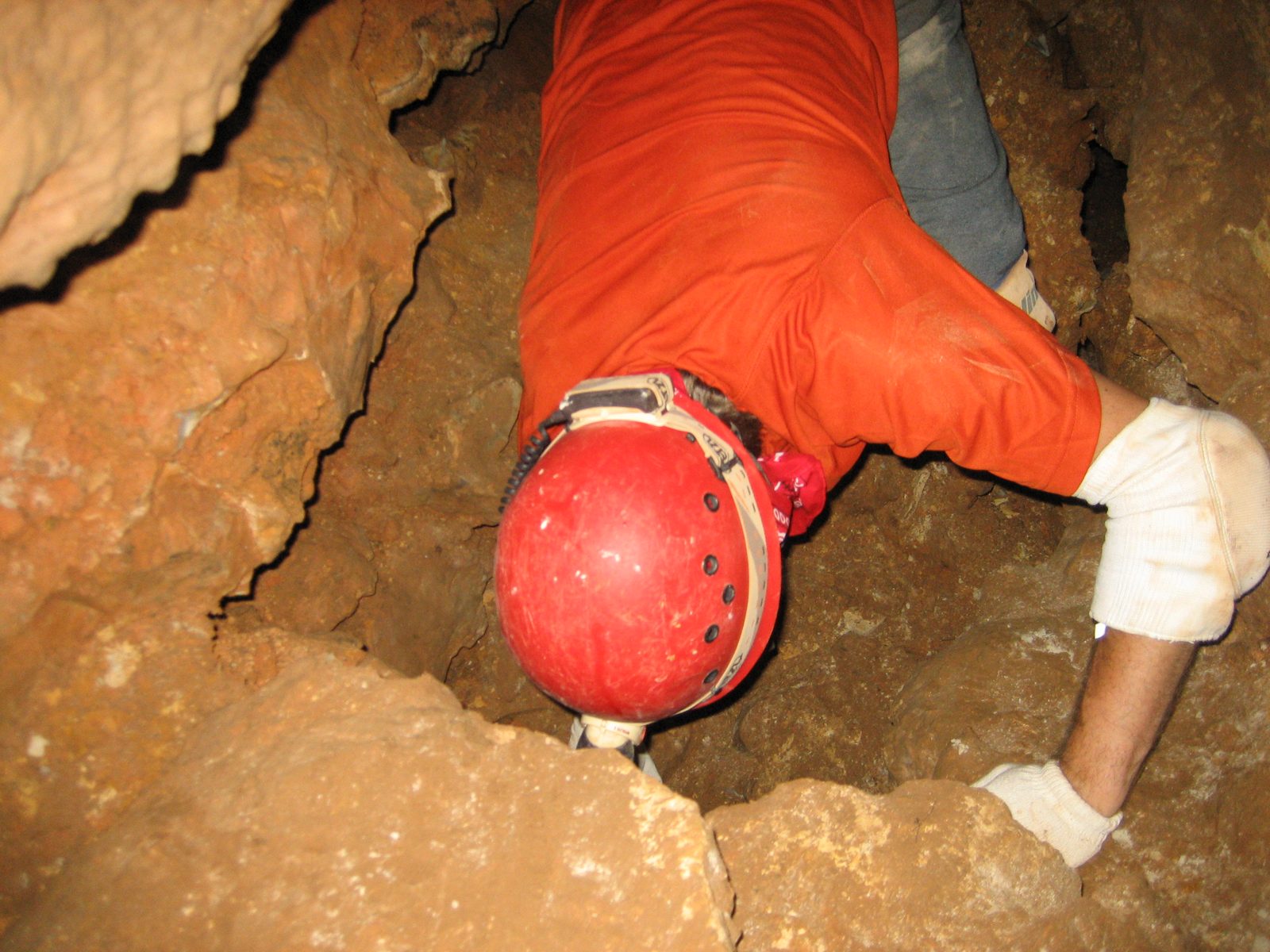 Cave switchbacks are fun, as you end up crawling right below where you were just crawling.