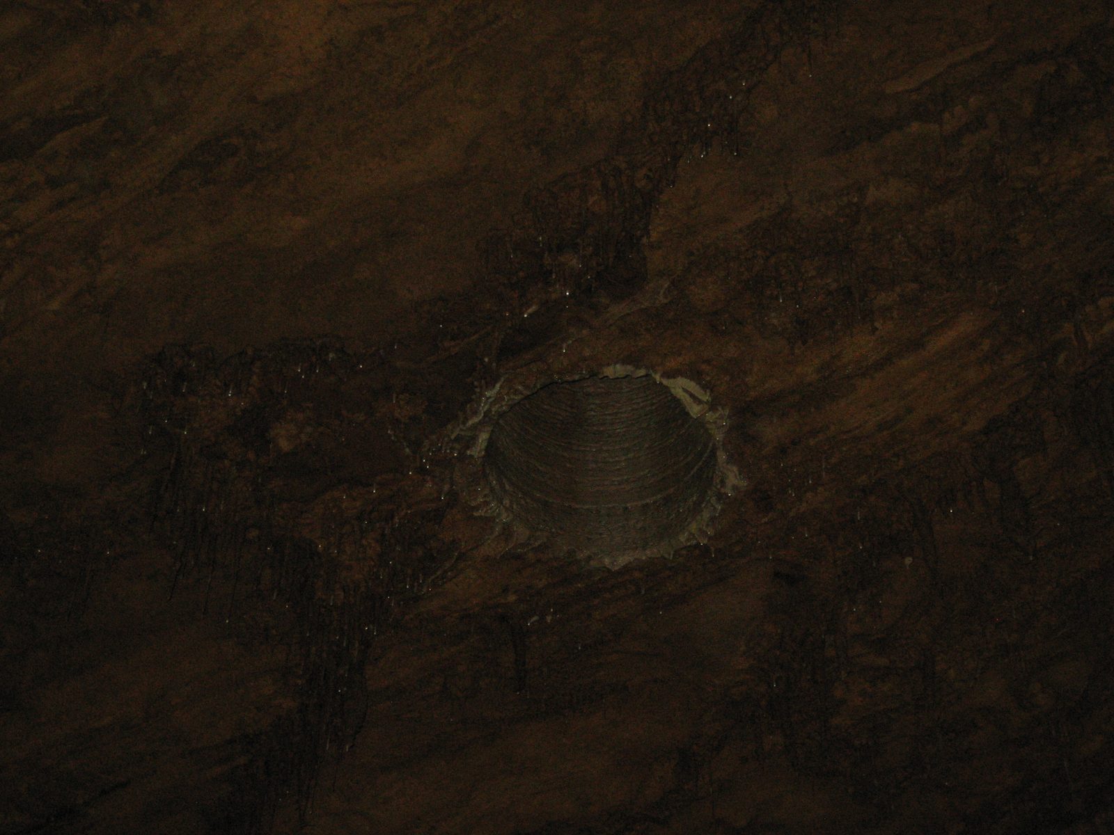 The first access hole to the cave.  TxDOT employees (the first humans ever in the cave) were...