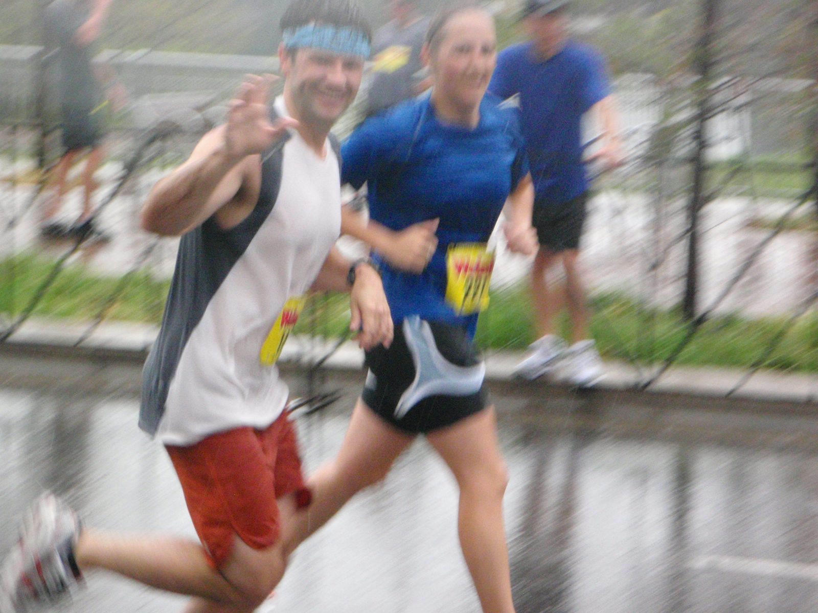 Jay and Catherine right before the finish line.