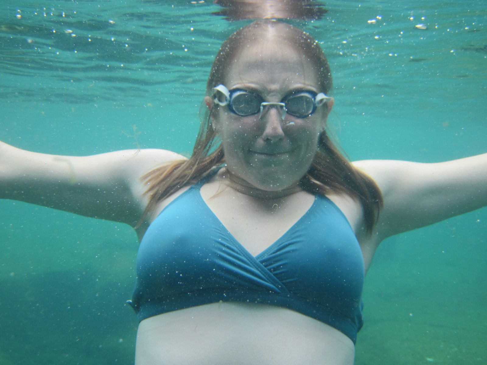 Catherine, underwater.