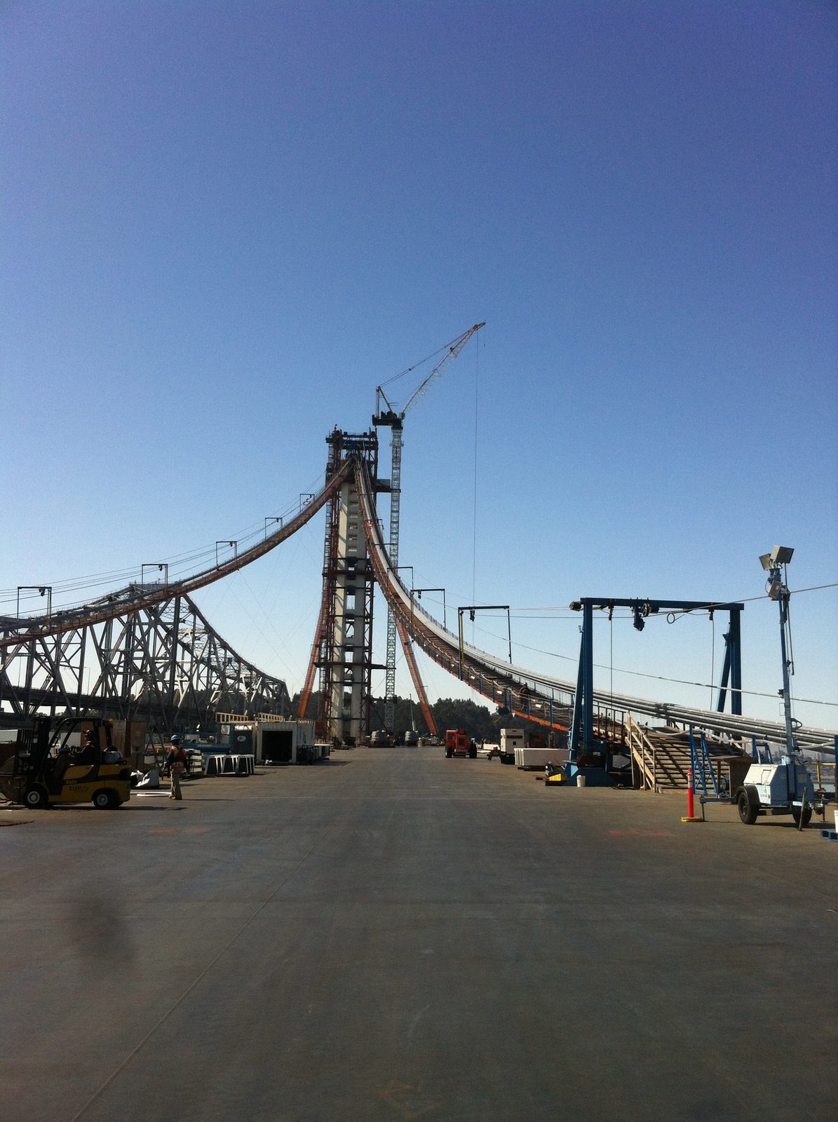 On the steel deck of the SAS.