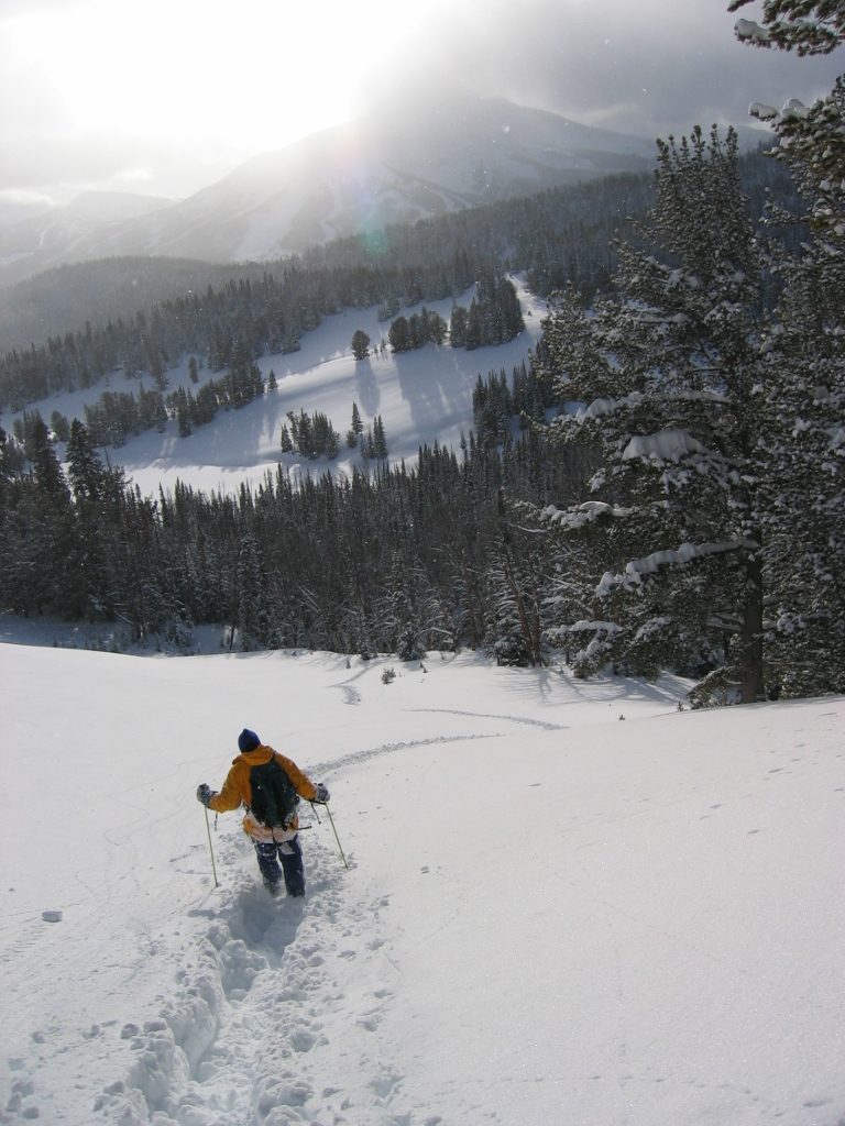 John, with the sun behind Lone Peak in the background.