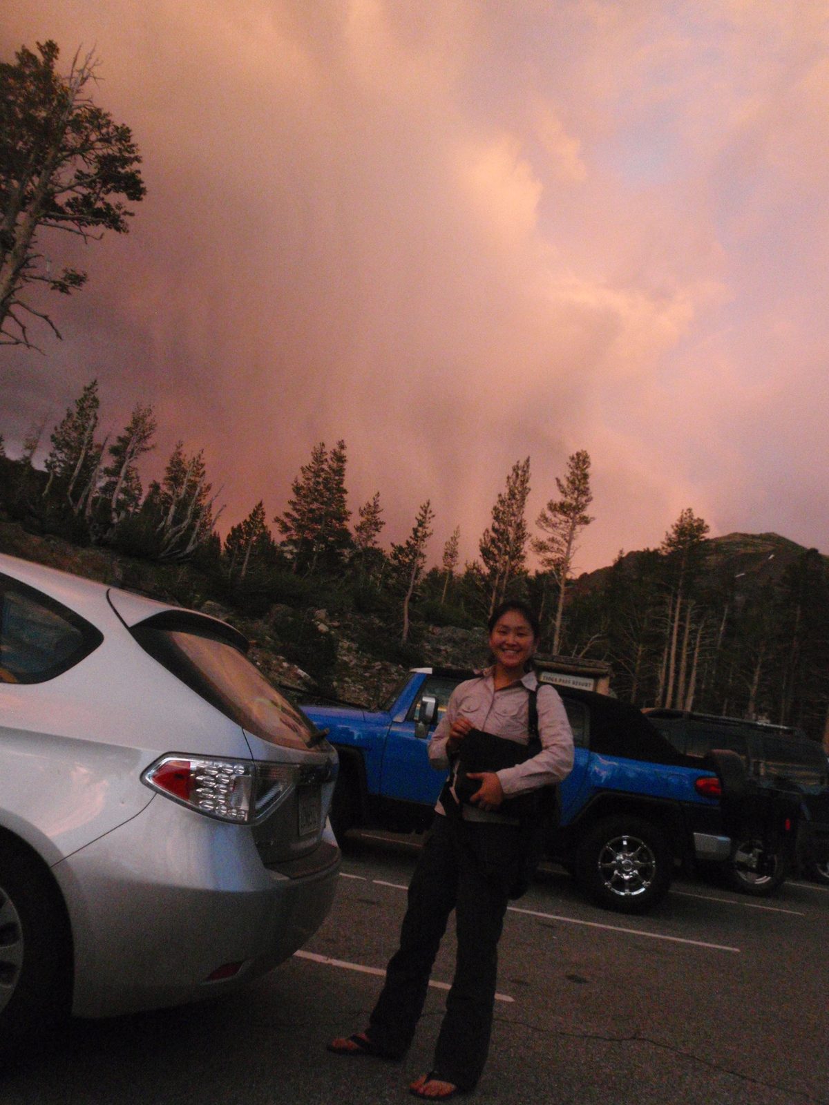 After eating dinner at the Tioga Pass Resort (which has a surprisingly good...
