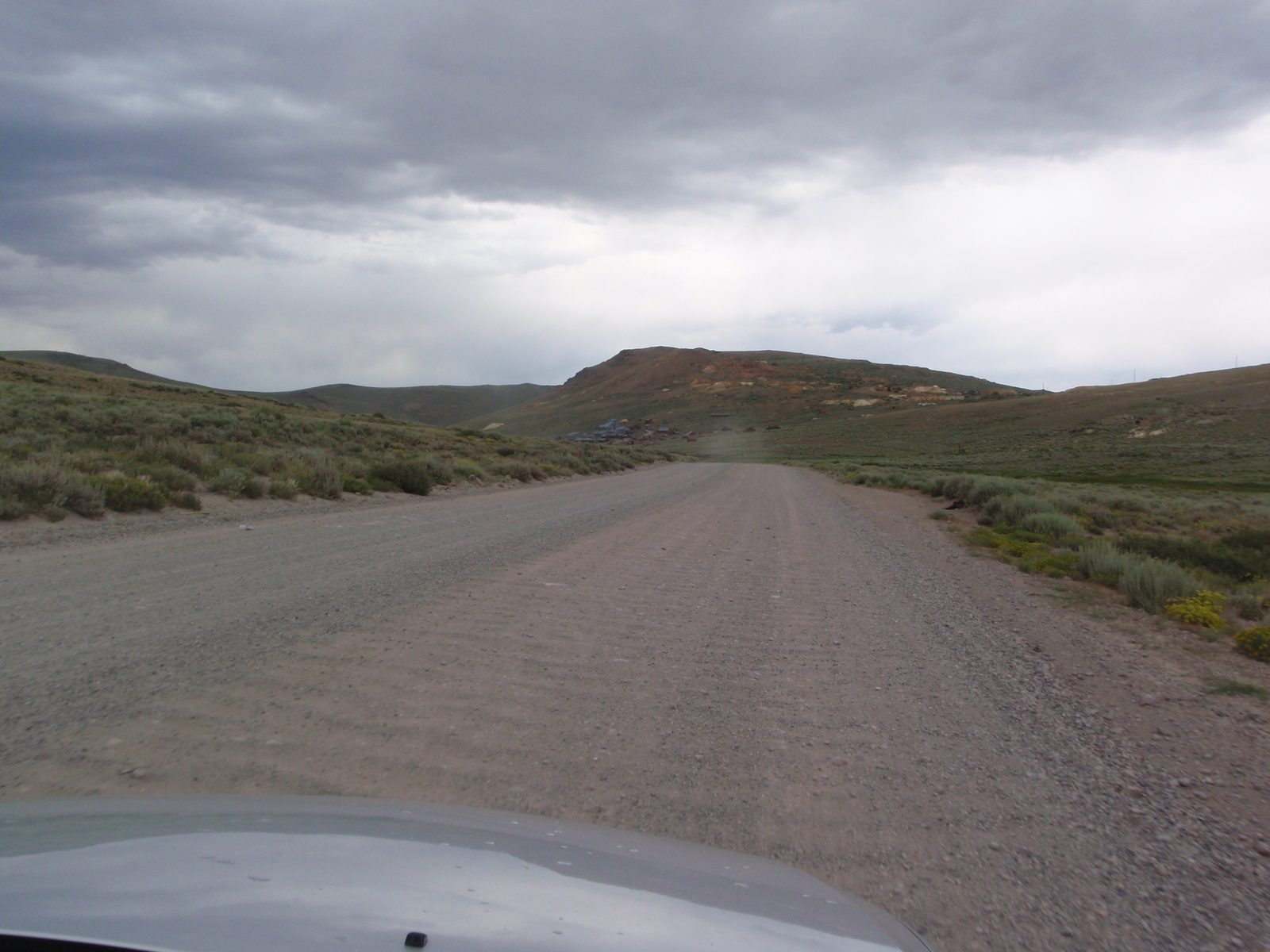 Driving the 10 mile dirt road to Bodie: a former mining town of 10,000 that boomed around 1875.
