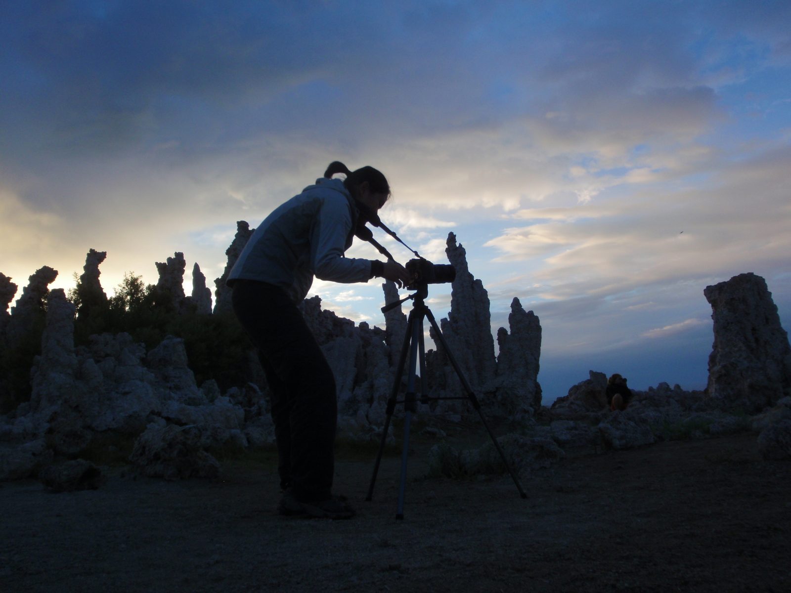 Setting up tripod shots as it gets darker.