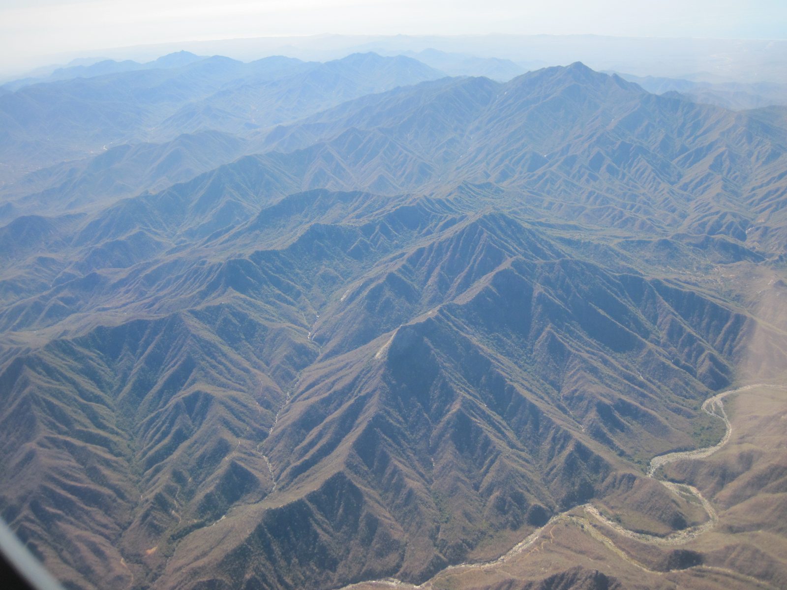 Flying home! View over Baja del Sur. Amazing landscape!