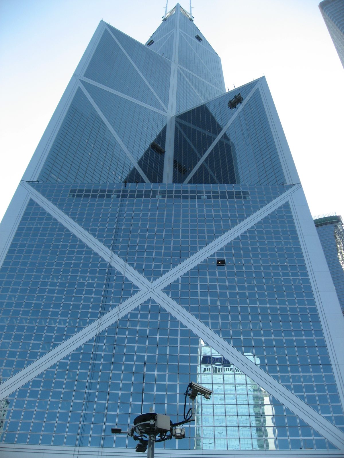 This is a picture of the Bank of China tower, which according to the rules of Chinese feng shui,...