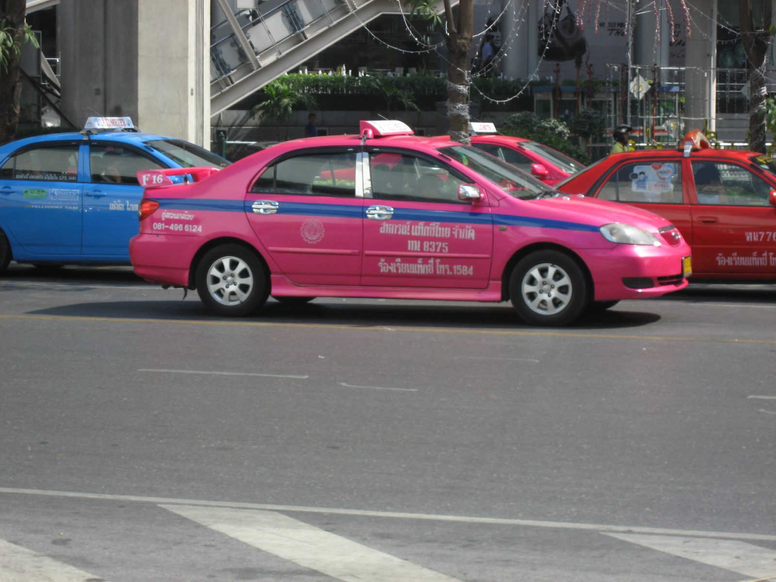 Taxi cabs are pretty bling in Bangkok.