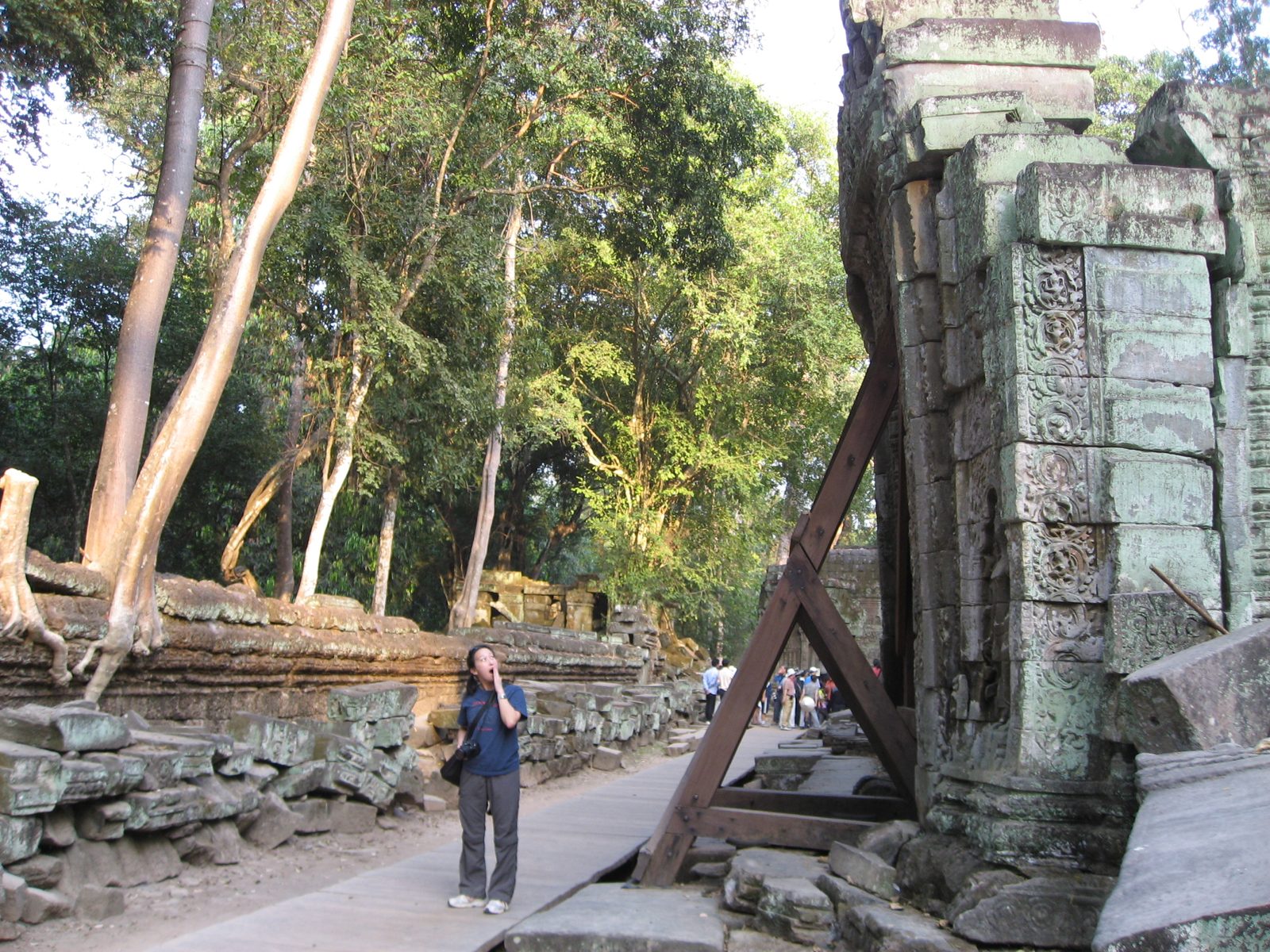 Helena, a bit worried the wooden structure might give out.  It does look like a bit of a...