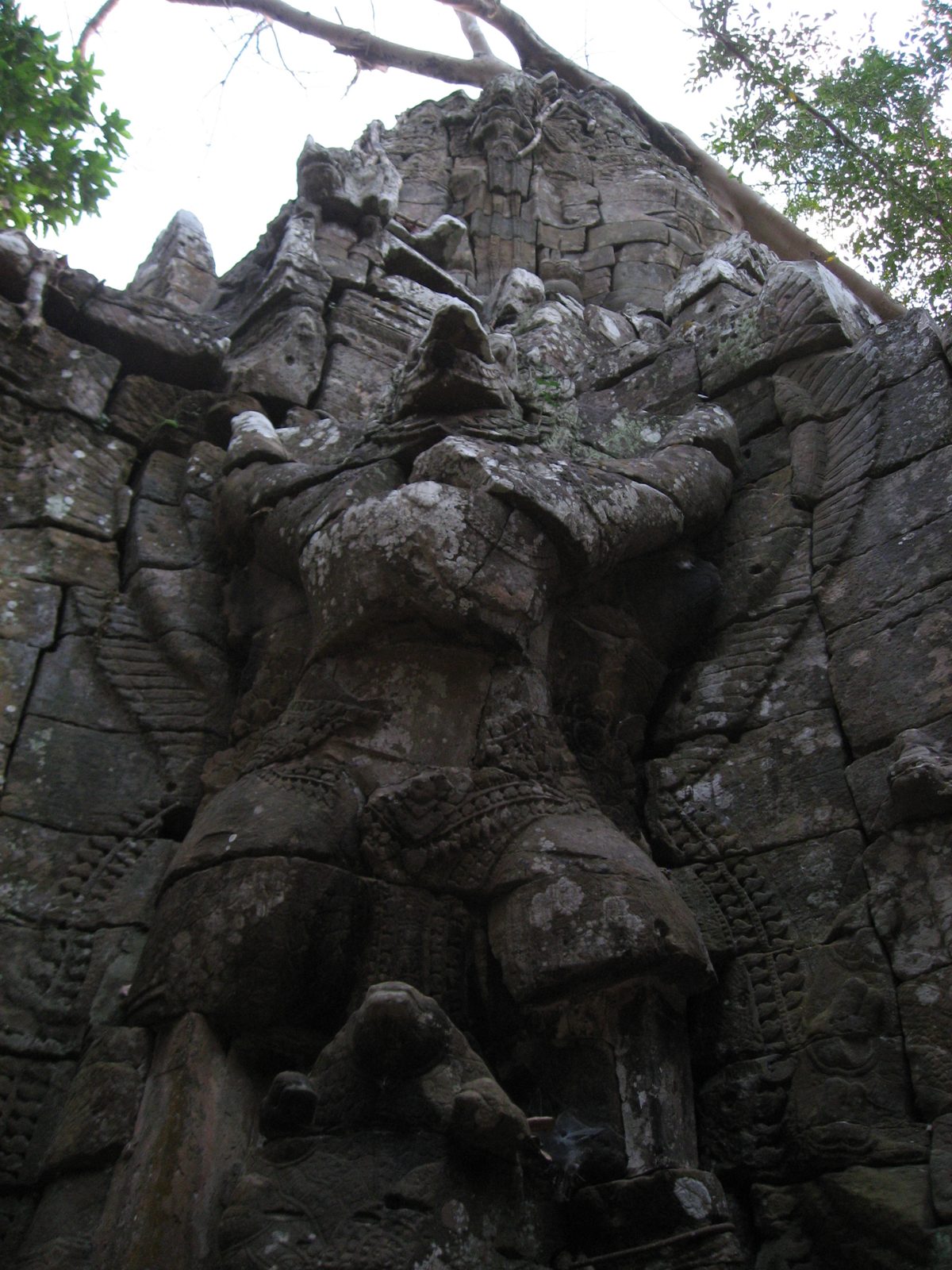 Garuda-bird carving at one of the gates used in the movie "Tomb Raider".