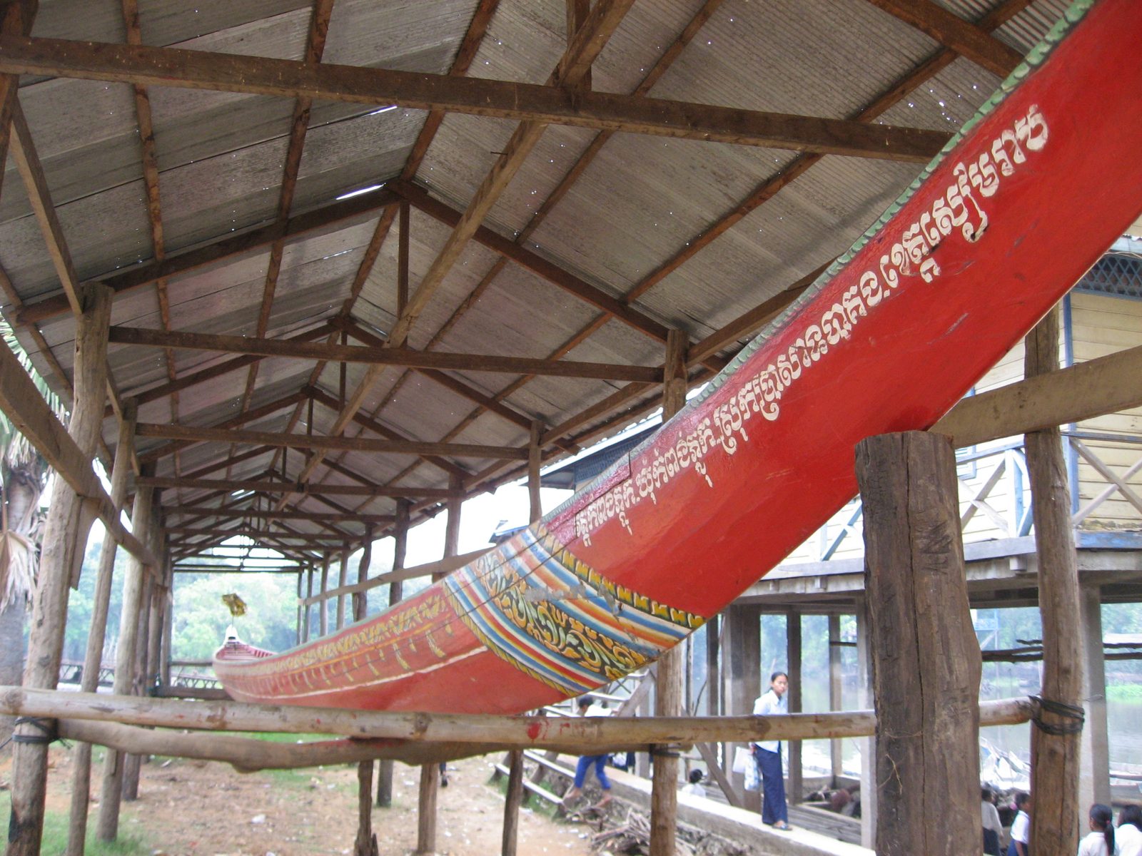 Apparently occasionally they have boat races against neighboring villages.  This boat was 40...