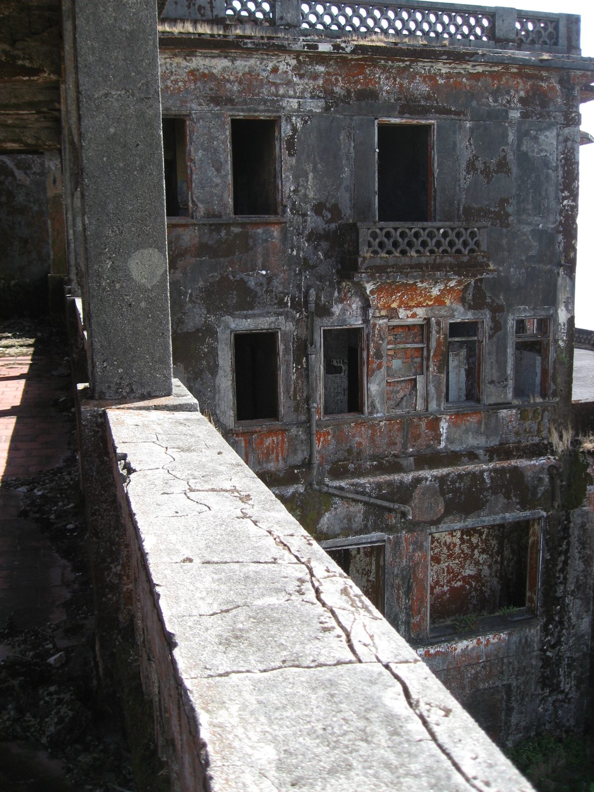 View from within the Bokor Hill Casino.  I loved the acid wash of the abandoned French Colonial...