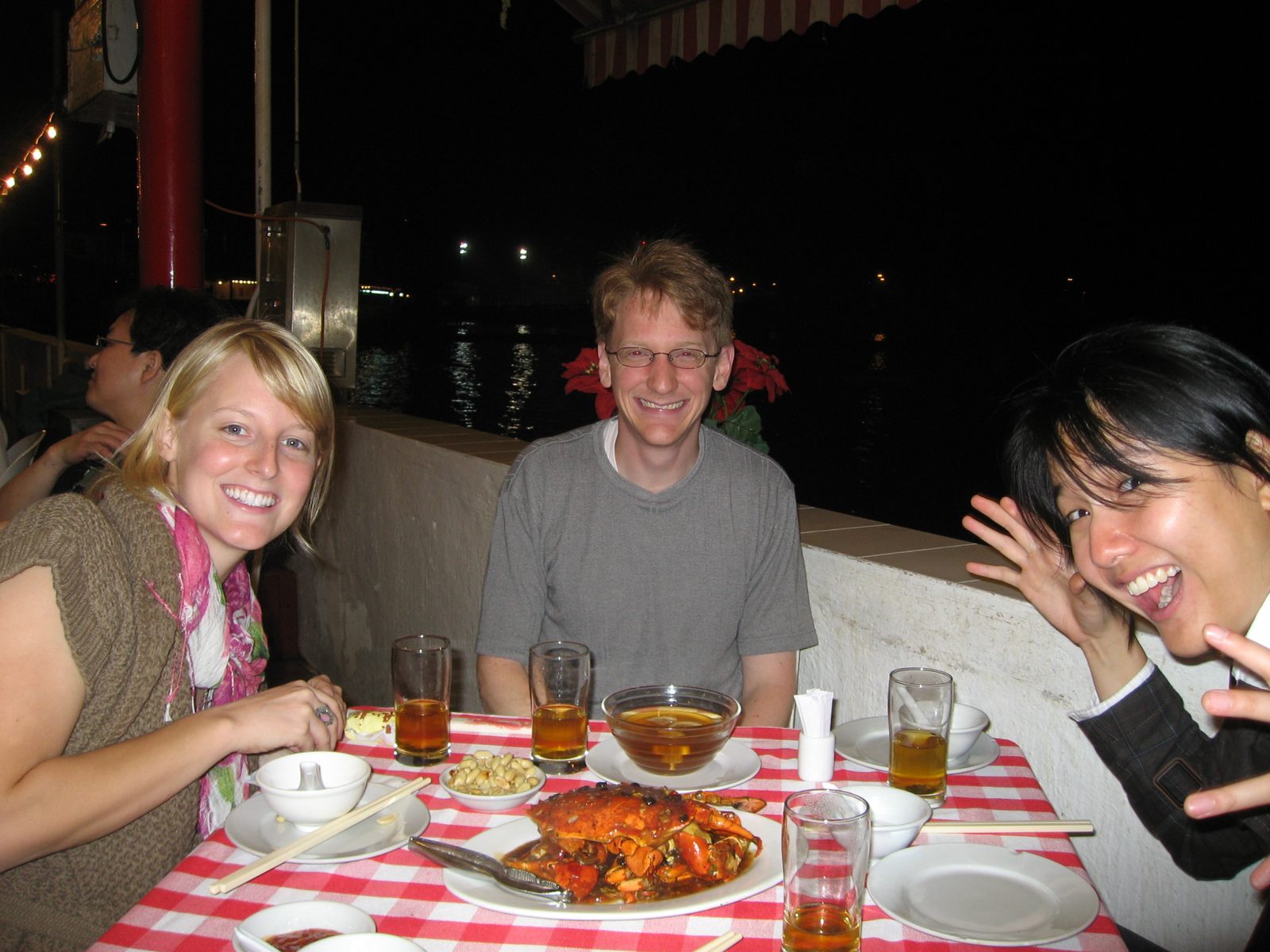 Ally, William and Min Li, ready to attack our kill.