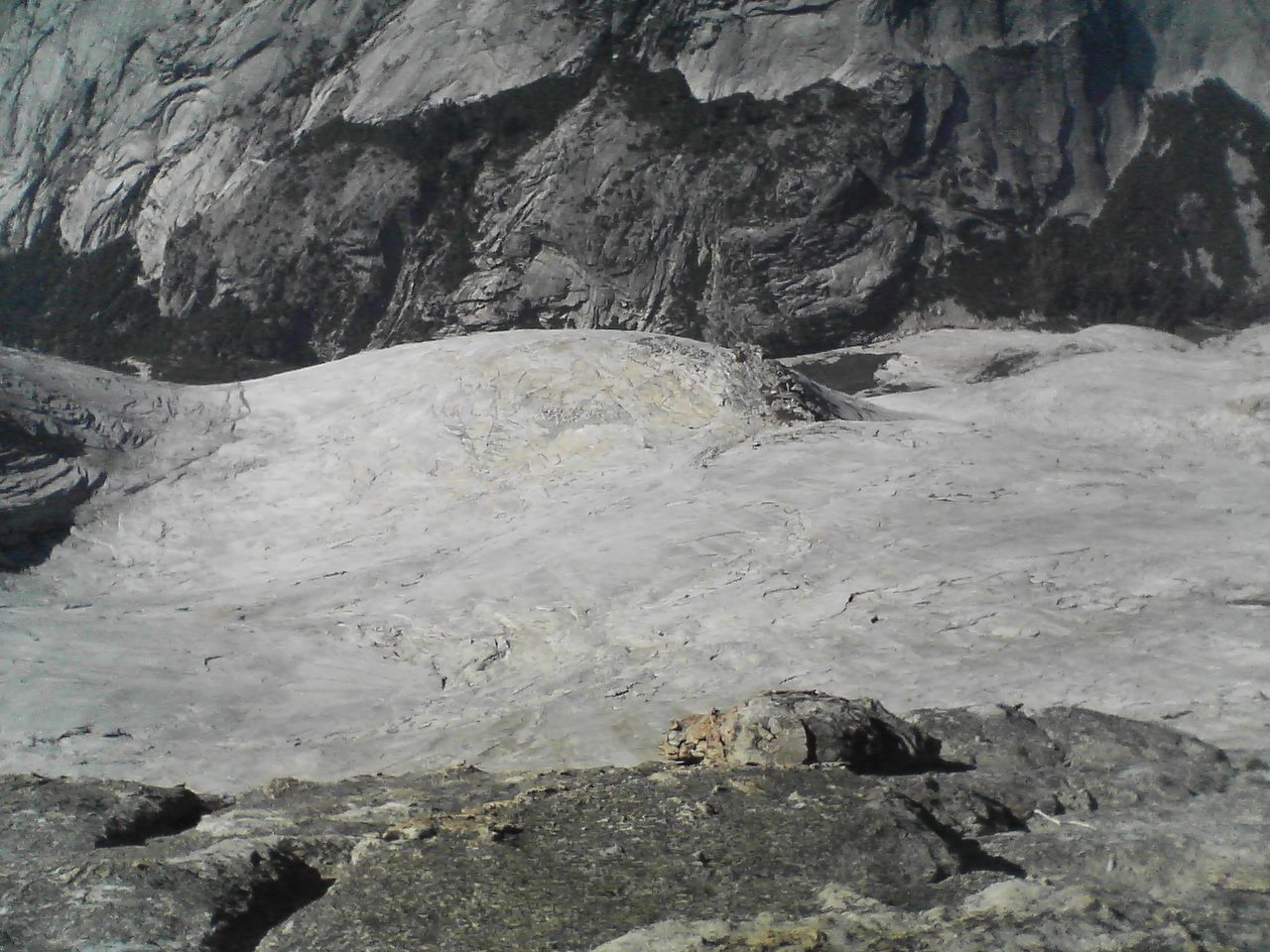 Polished white granite of Tenaya Canyon.