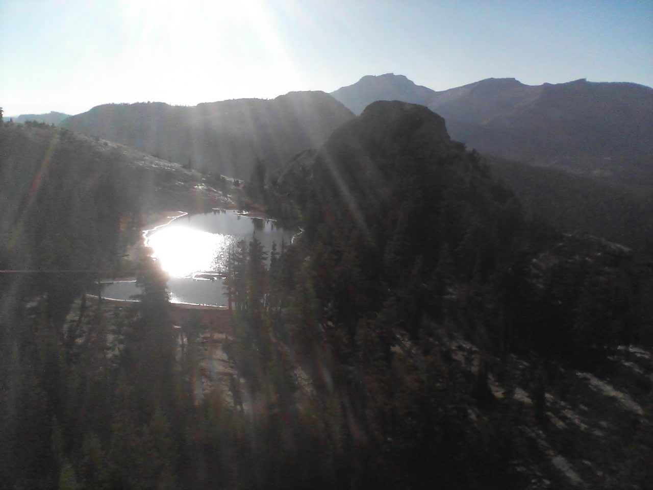 Lake of the Domes, between Medlicott and Mariolumne Domes.  Taken from Mariolumne Dome on a...