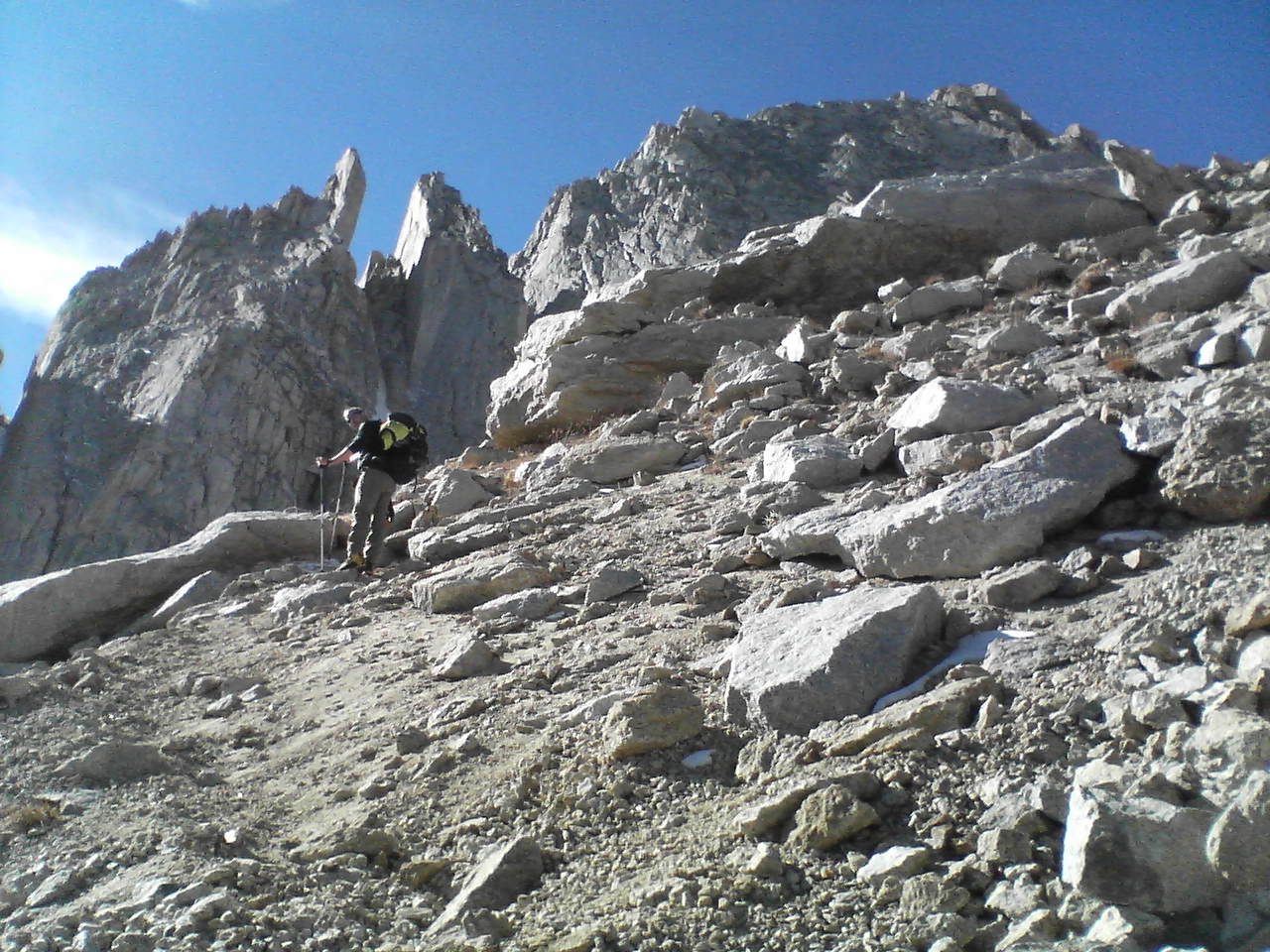 Tom nearing the terminus of the glacier.