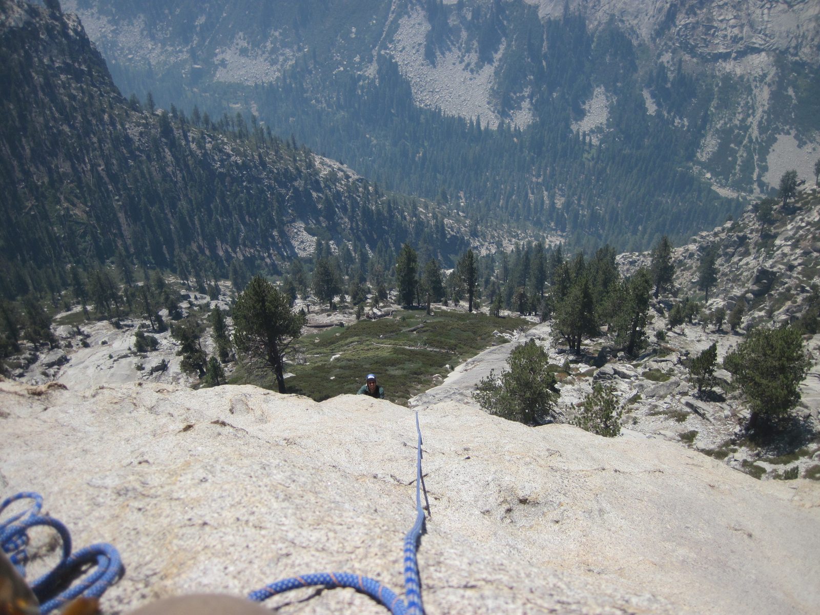 Top of the third pitch, I believe, Joel just cresting onto easier terrain.