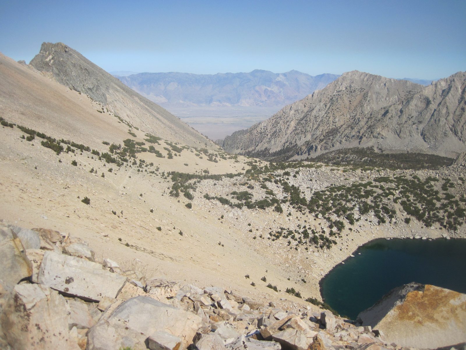 View down the eastern side of the pass. Now we get to walk 5 miles and 3,000 feet down to the car.
