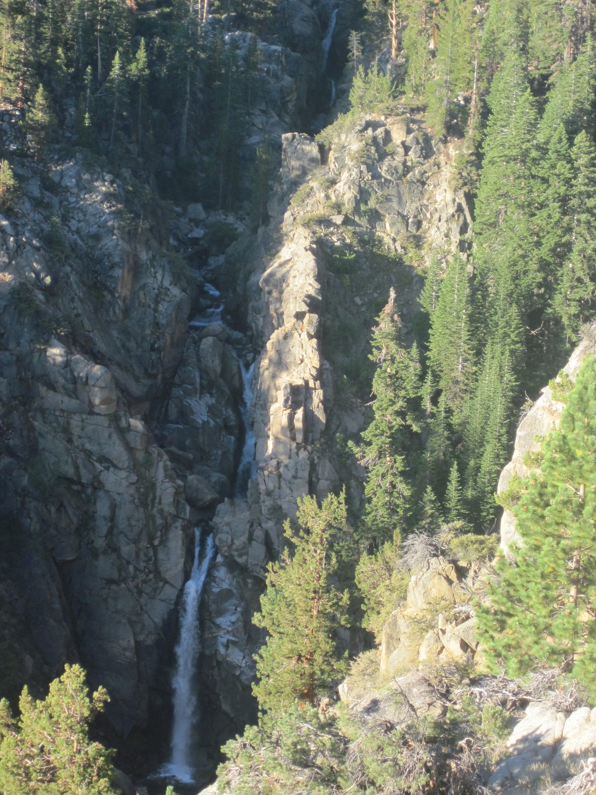 We were told if the water was separating around the chockstone into two separate spouts, the...