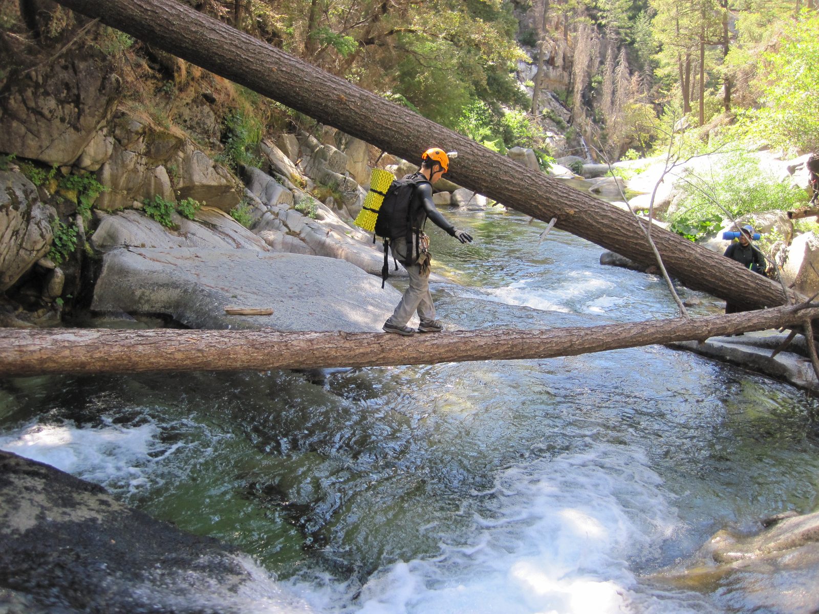 Yang crossing the river.