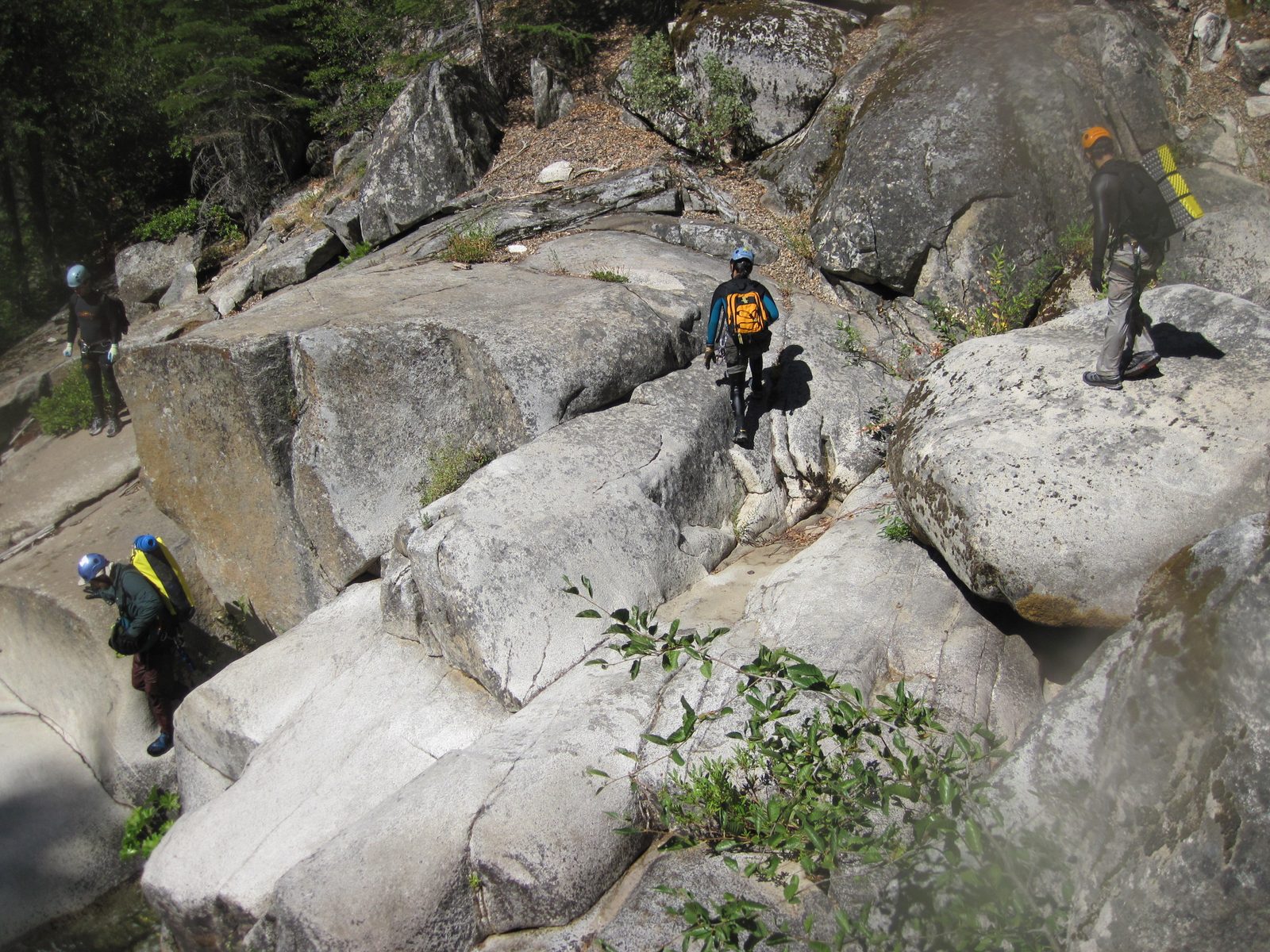 Navigating around some obstacles.