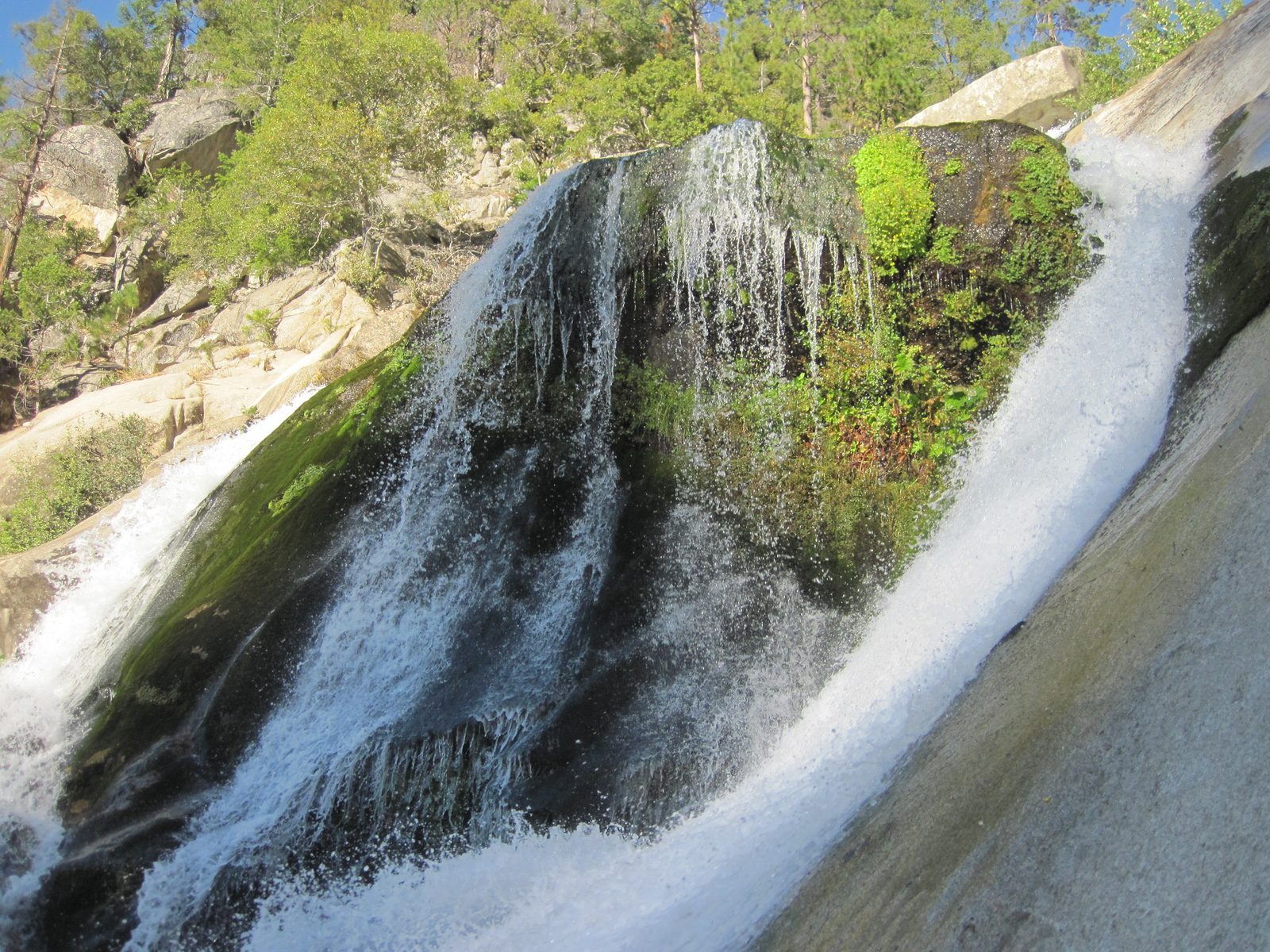 View of the falls from the rappel route.