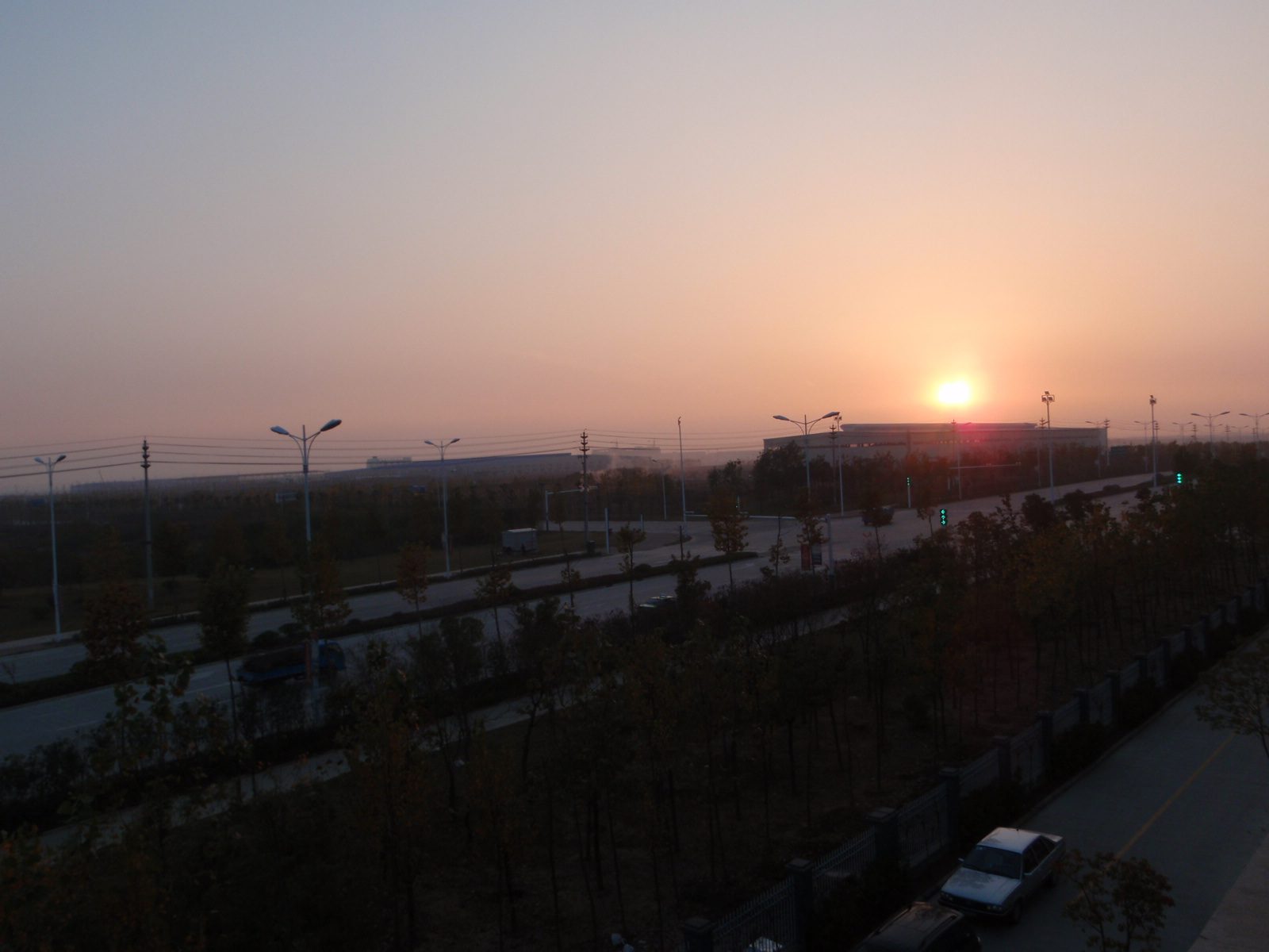 Sunset from the break room at the office.