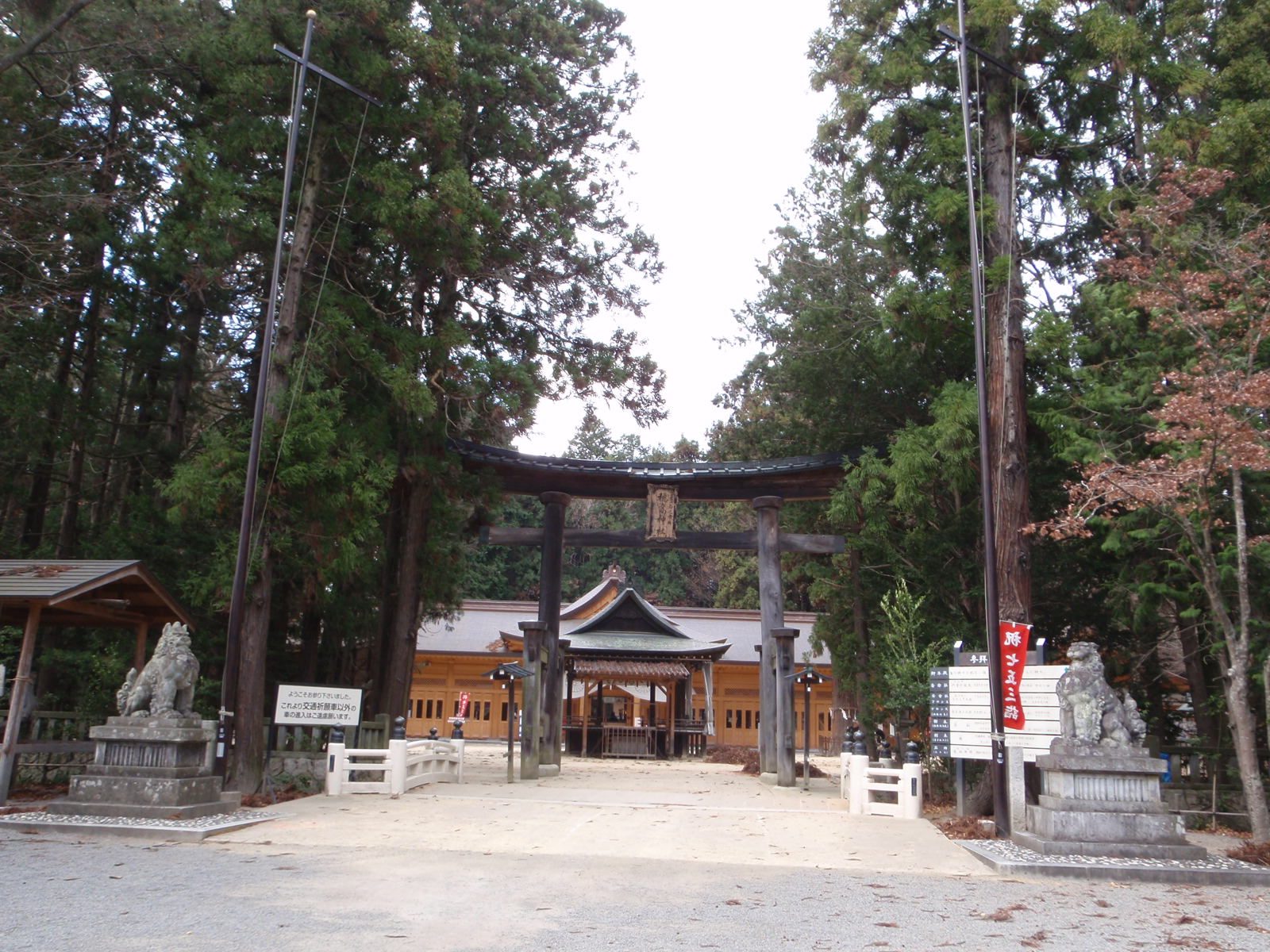 On the way to the wasabi farm, we passed a shrine in the woods.