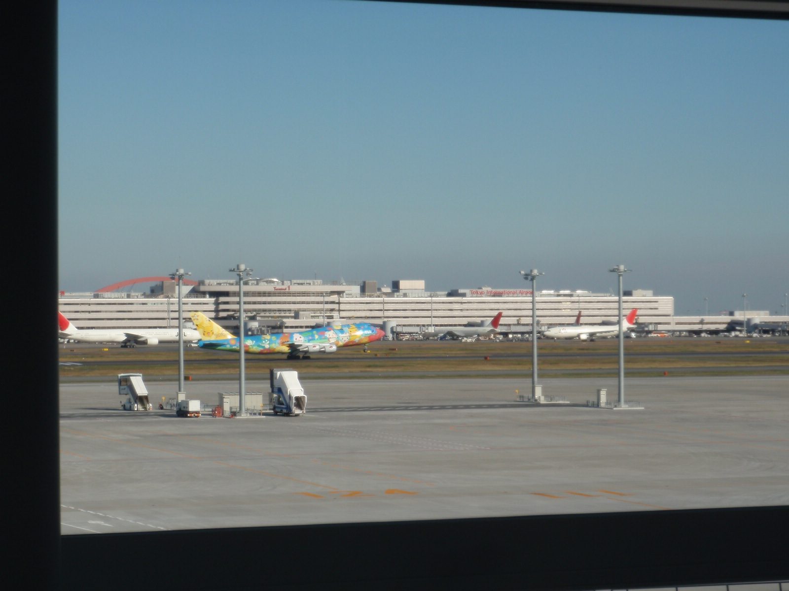 ANA airplane covered in Pokemon characters.