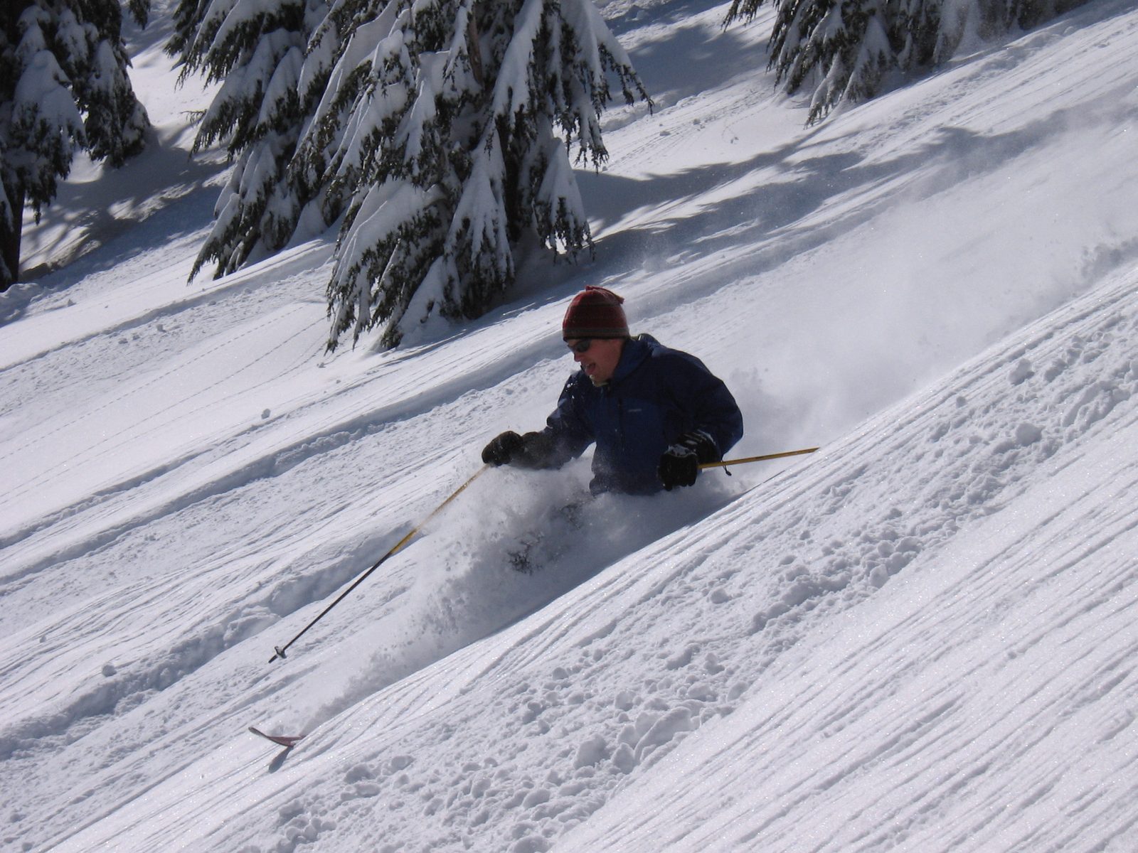 Colin's friend Marshall, apparently having an O.K. time in Saturday's multiple feet of fresh powder.