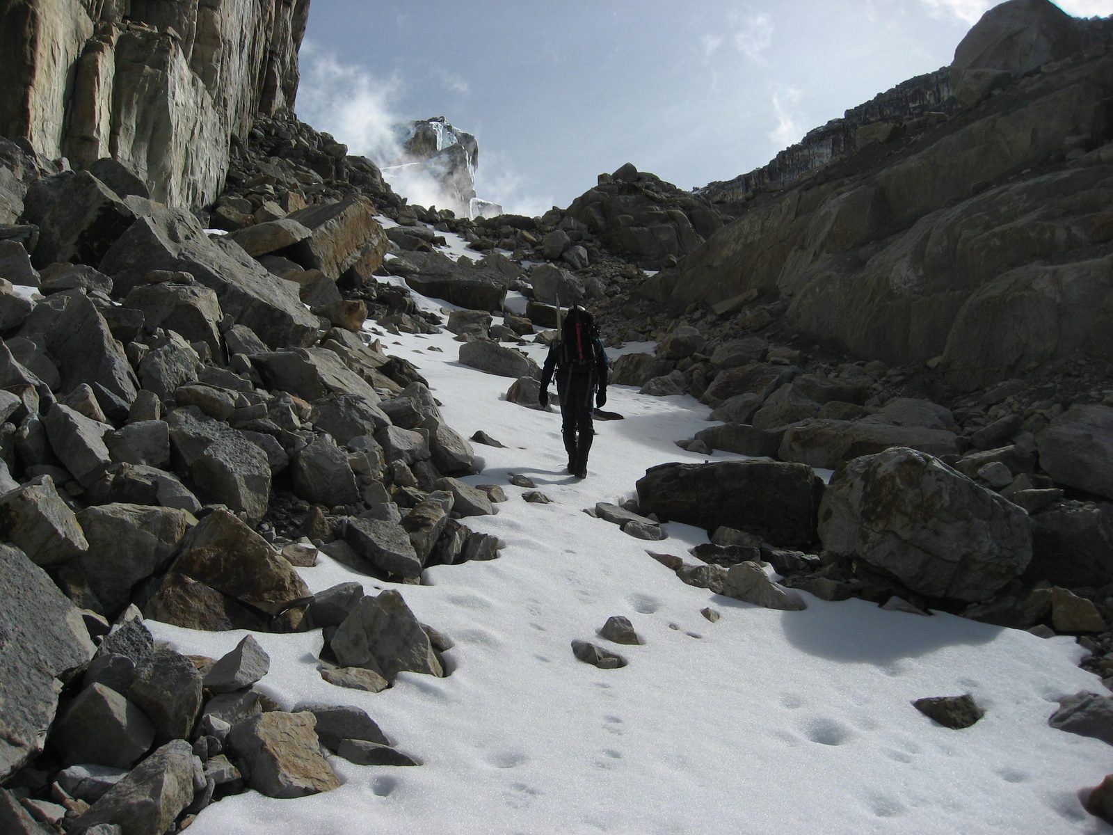 Rodrigo walking toward the start of the glacier.