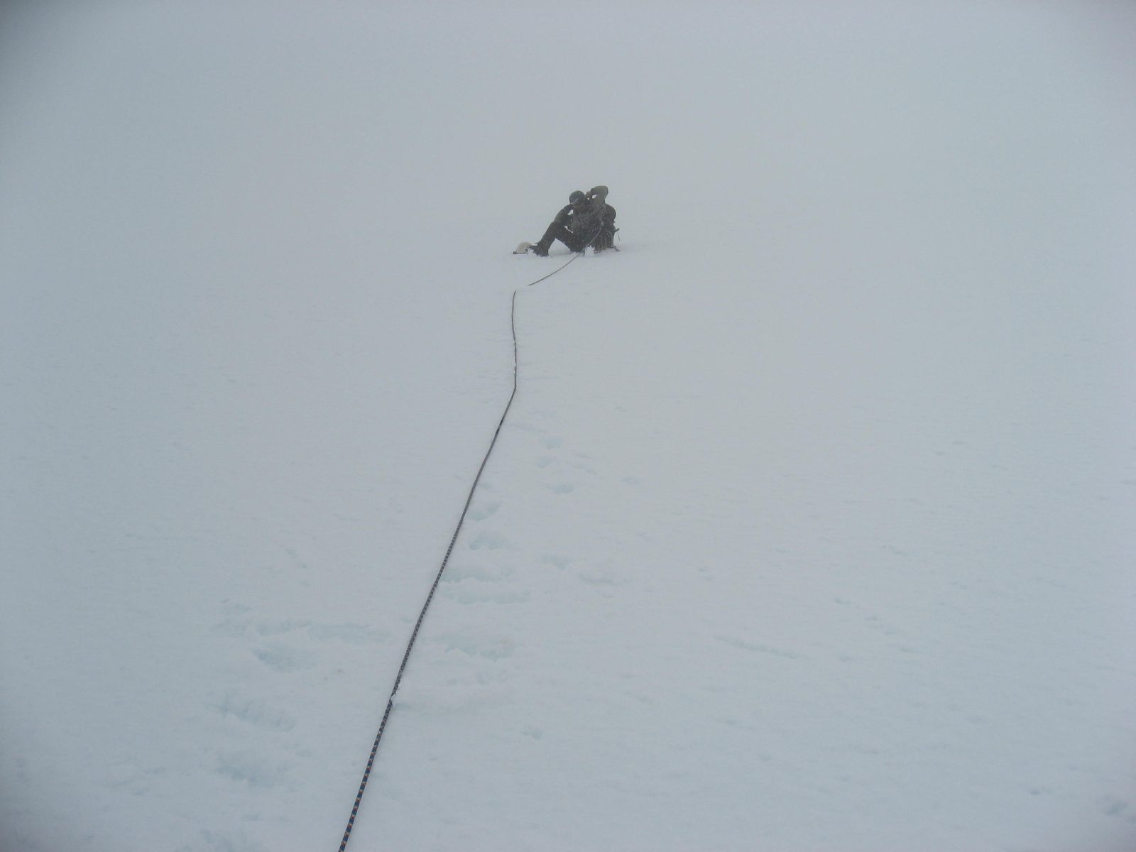 My guide works his way up the last several hundred feet.