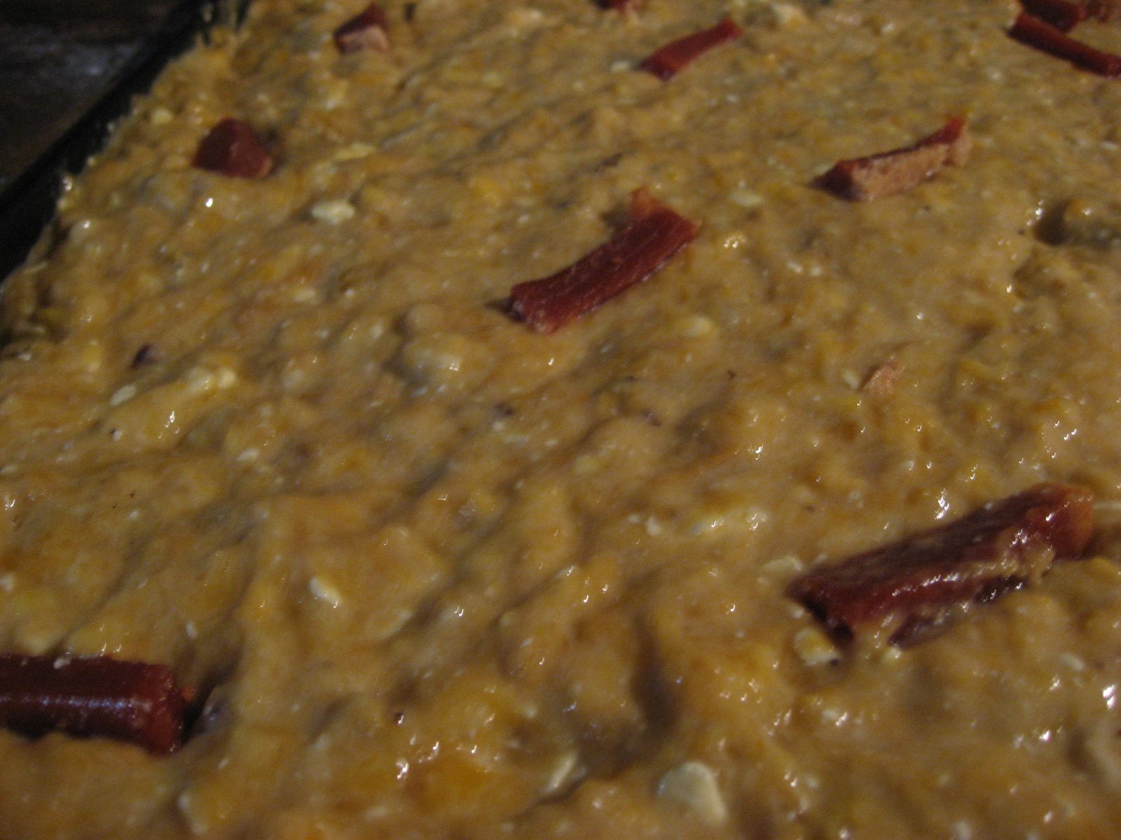 Close up shot of the banana-guava bread.