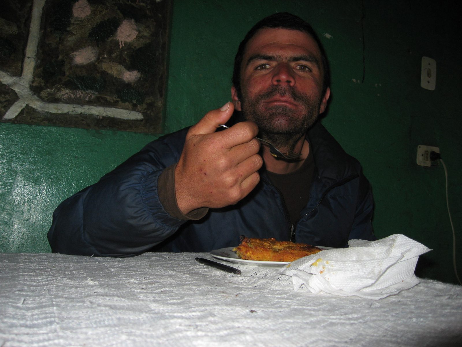 Rodrigo enjoying some bread.