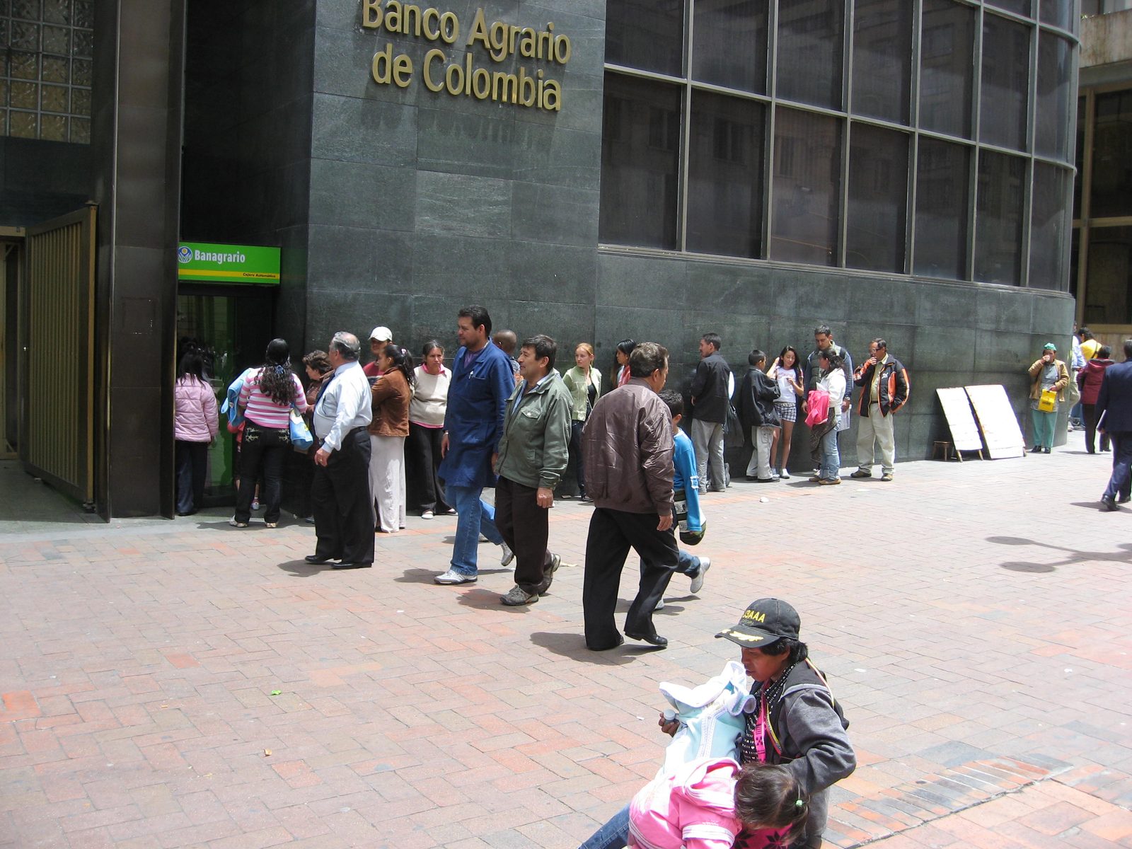 So, my guide sent me to his bank to try to wire him money.  This was the line to use the ATM. ...