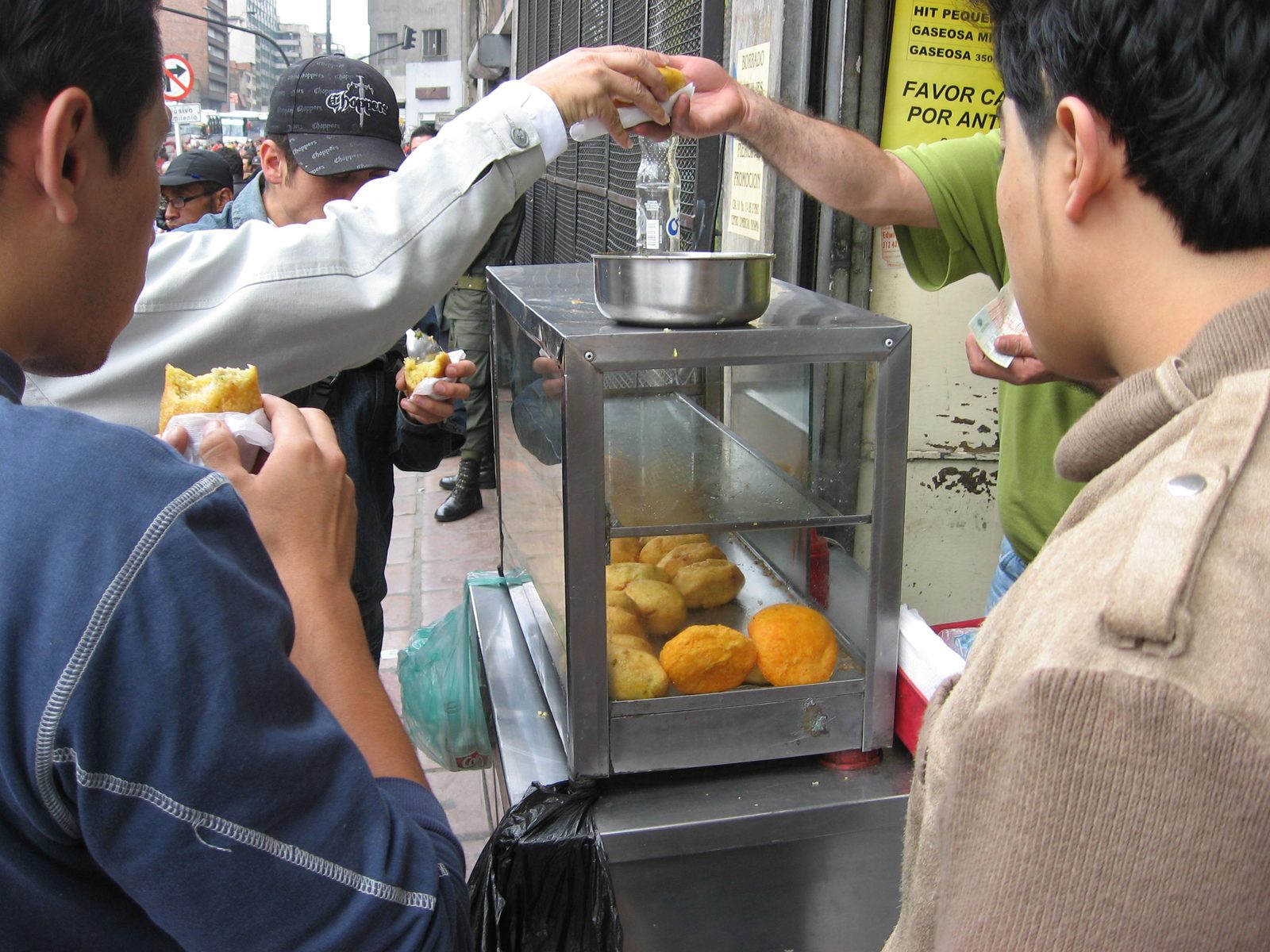I stopped for an empanada on the street.  It was amazingly delicious and cost about 40 cents.