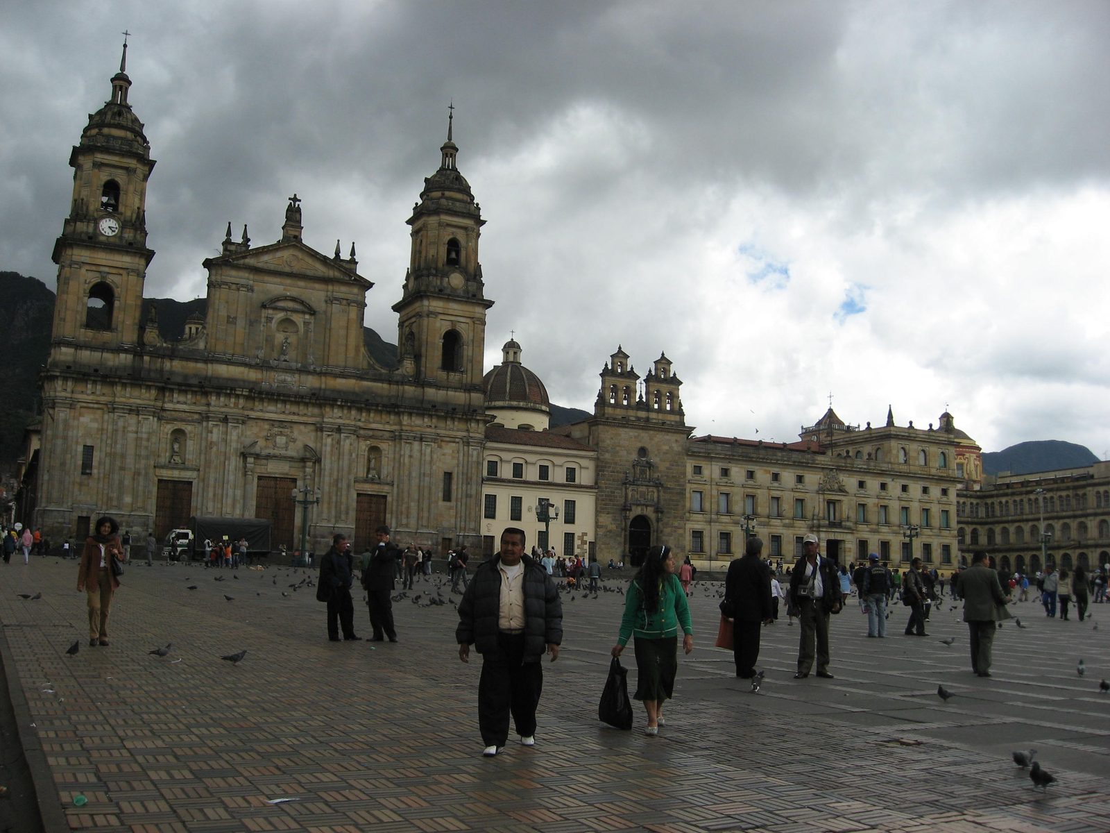 Plaza de Bolivar.  There were probably more pigeons than people.