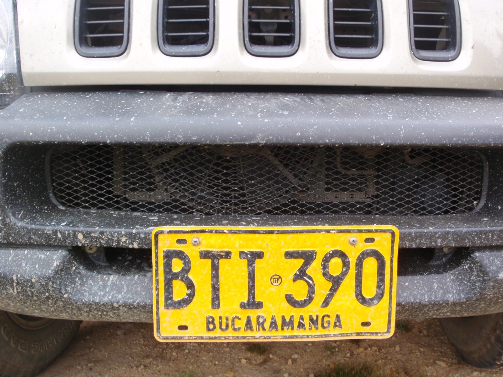 Colombian license plate.